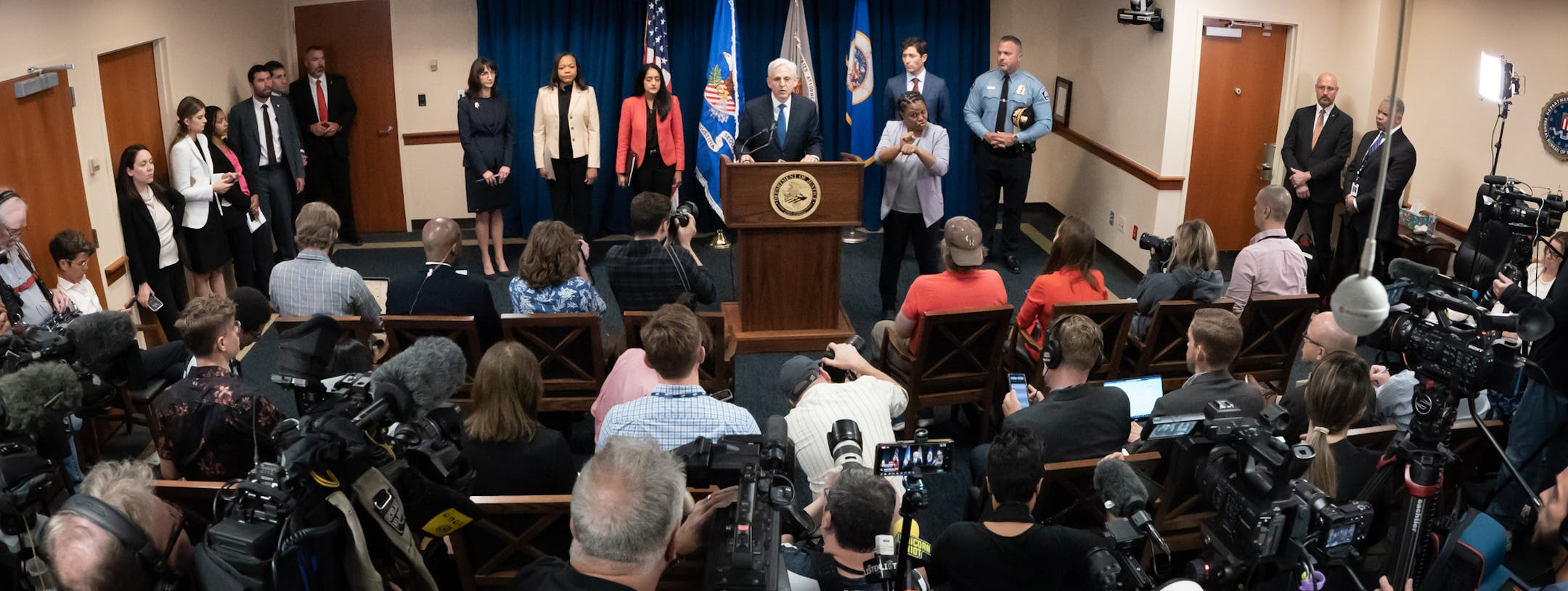 U.S. Attorney General Merrick Garland spoke about the DOJ investigation Friday, June 16, 2023 Minneapolis, Minn. Attorney General Merrick B. Garland, Associate Attorney General Vanita Gupta, Assistant Attorney General Kristen Clarke, First Assistant U.S. Attorney Ann Bildtsen for the District of Minnesota, Minneapolis Mayor Jacob Frey, and Minneapolis Police Chief Brian O'Hara will hold a press conference tomorrow on a civil rights matter.