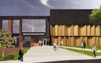 Macalester College is building a new theater and classroom building on the site of its previous theater.
