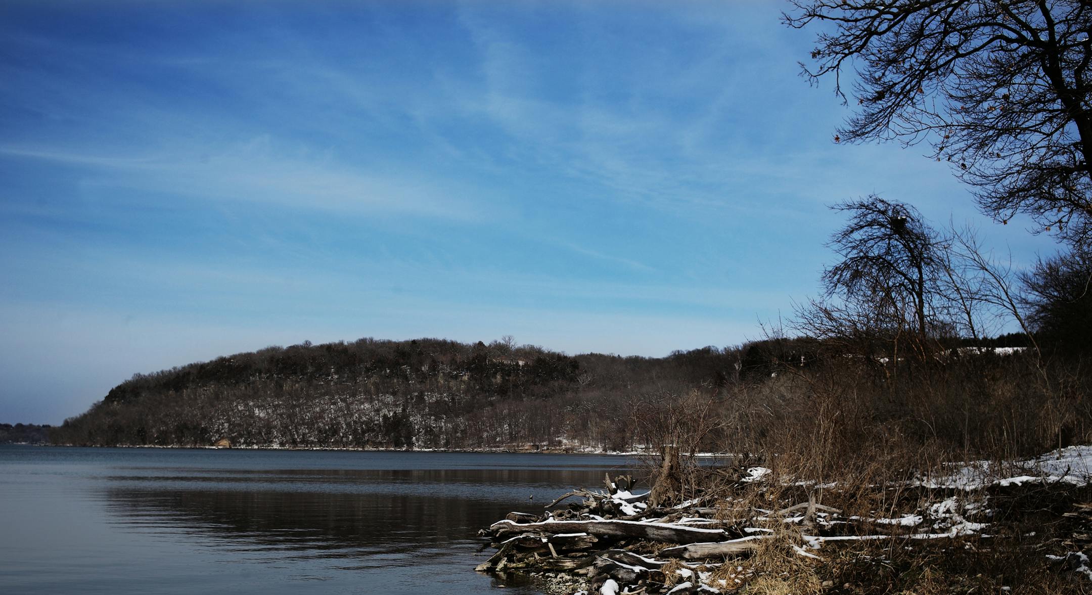 Kati and Nancy Drews, whose family's property was taken for trail construction through eminent domain claim that the bluffs across the water will be significantly altered by trail construction .] Richard Tsong-Taatarii/rtsong-taatarii@startribune.com