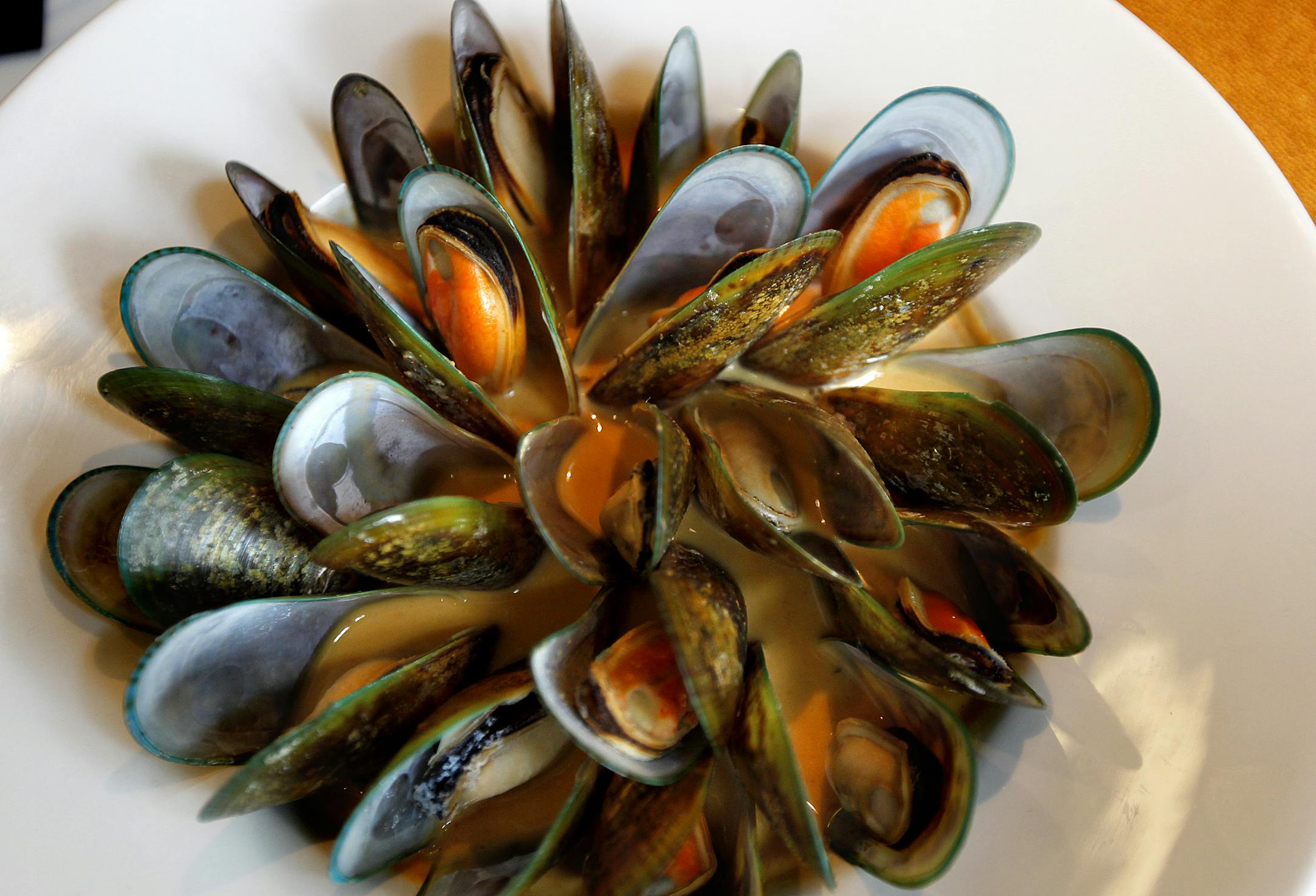 Steamed mussels at the Zeitgeist Arts Cafe, which is located in downtown Duluth. Friday, June 21, 2013 in Duluth, MN. (ELIZABETH FLORES/STAR TRIBUNE) ELIZABETH FLORES &#x2022; eflores@startribune.com