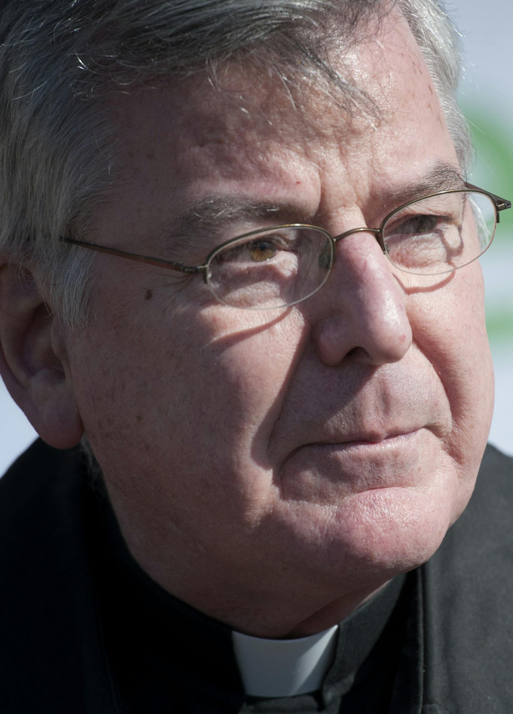 Twin Cities Catholic Archbishop John Nienstedt and several other faith leaders gathered at the state Capitol on Tuesday, September 18, 2012 to speak out in support of the proposed marriage amendment. ] GLEN STUBBE * gstubbe@startribune.com