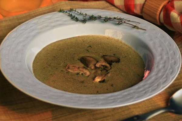 Try a cream soup, like this hearty mushroom, for a warm beginning to your holiday meal. (Ed Suba Jr./Akron Beacon Journal/MCT) ORG XMIT: 1145594