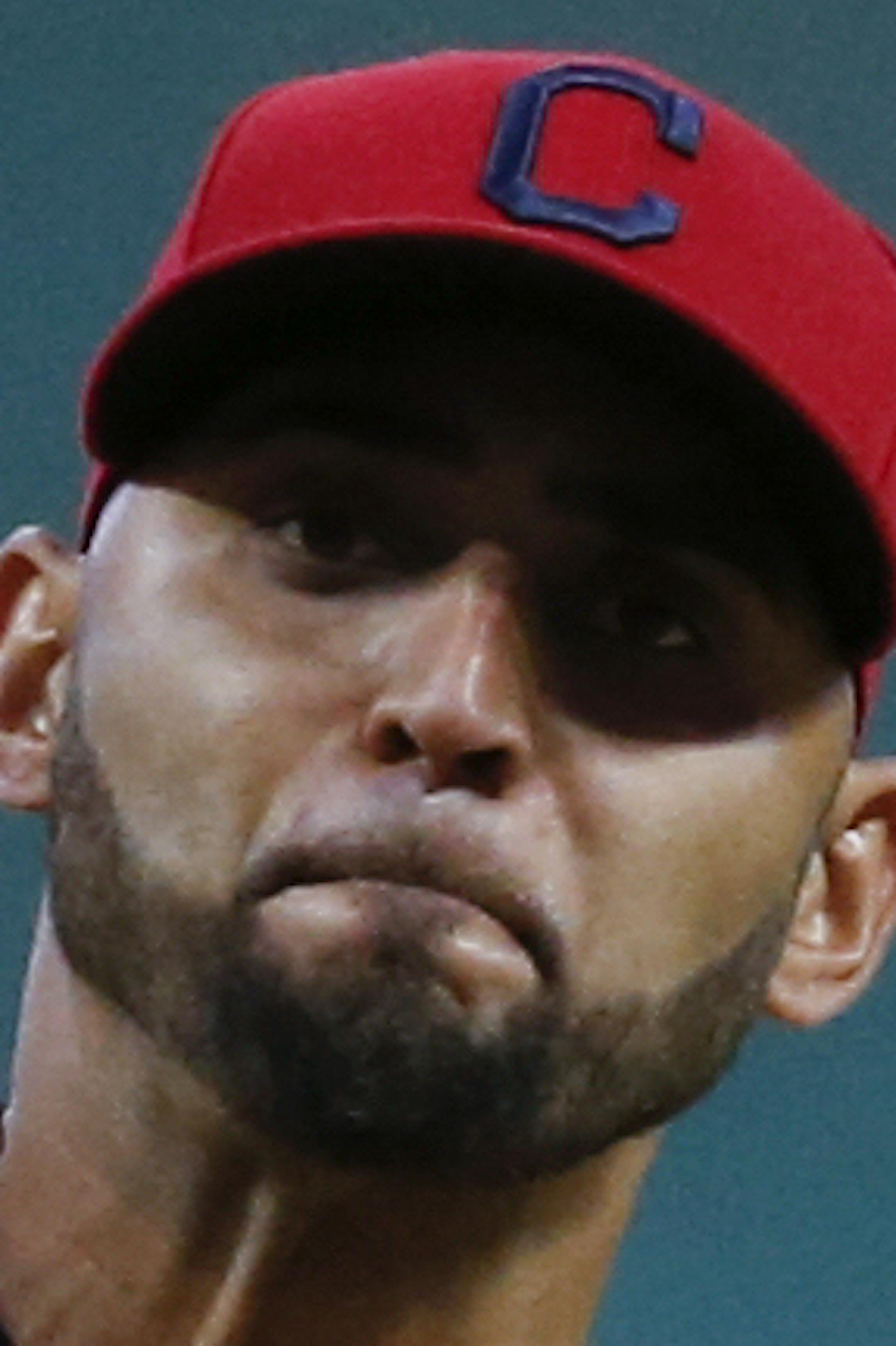 Cleveland Indians starting pitcher Danny Salazar delivers against the Minnesota Twins during the first inning in a baseball game, Wednesday, Sept. 27, 2017, in Cleveland. (AP Photo/Ron Schwane)