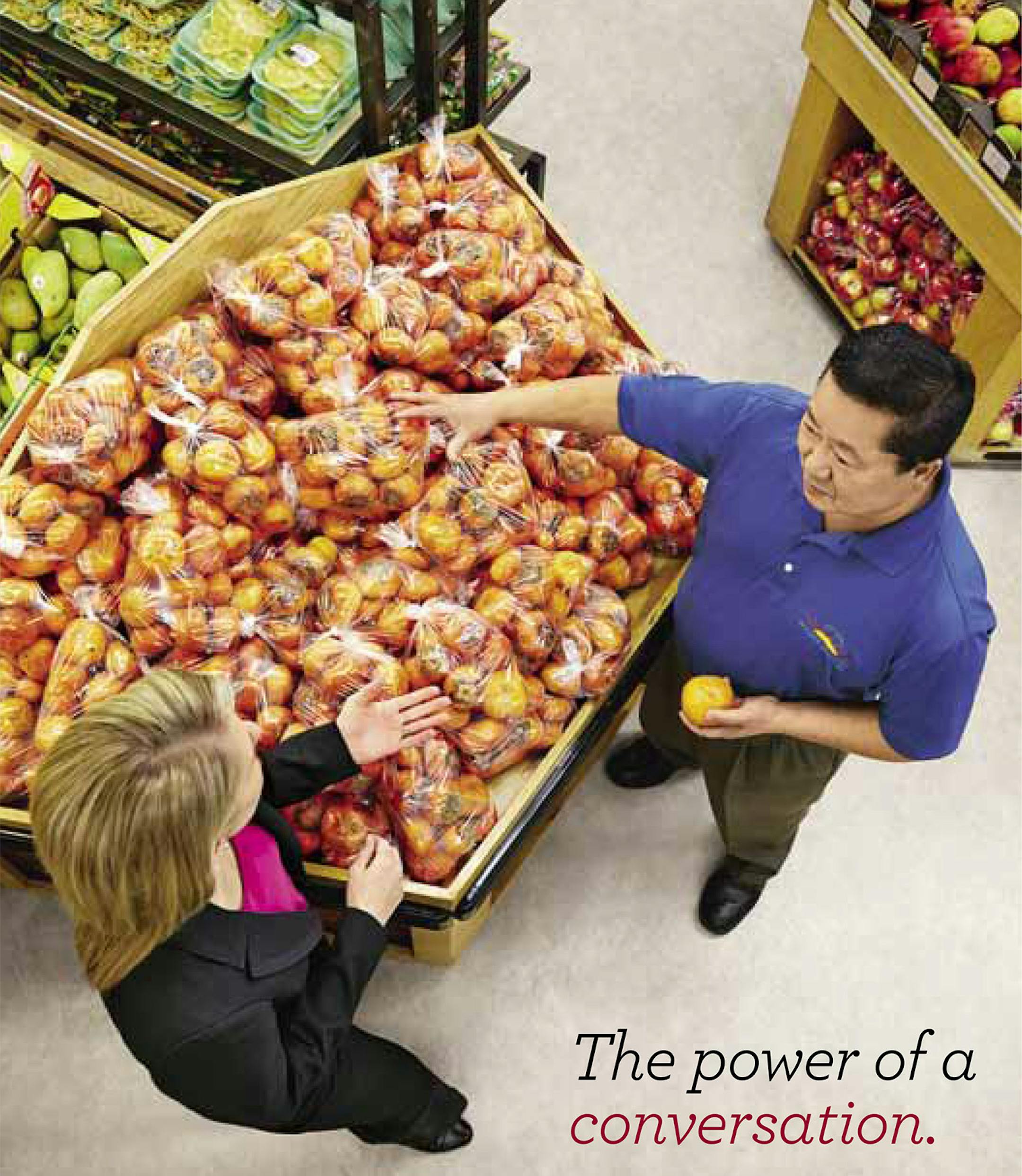 Wells Fargo 2012 annual report St. Paul buybusiness owner Shua Xiong, of Golden Harvest Foods visits with Wells Fargo business banker Abby Ward.