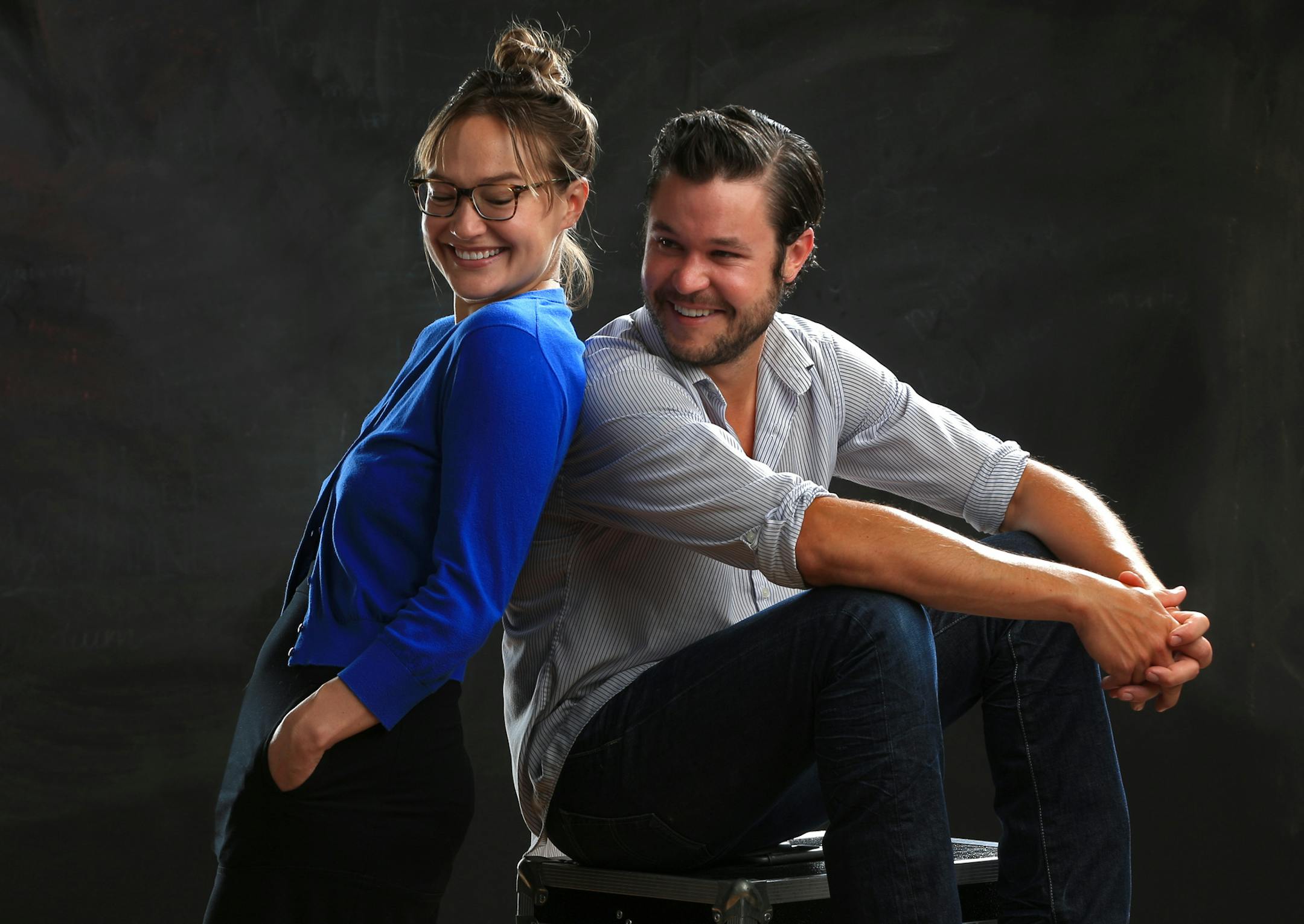 John Catron and Katie Guentzel met when they played the starcrossed childhood friends in Willa Cather's "My Antonia." This week, they again take up roles in a fraught relationship, in "The Heiress," at the Jungle. In real life, things have worked out better. They're married. [ TOM WALLACE ‚Ä¢ twallace@startribune.com _ Assignments #20034878A_ June 6, 2014_ SLUG: 923389 STAG061514 EXTRA INFORMATION: Shot at the Star Tribune Studios