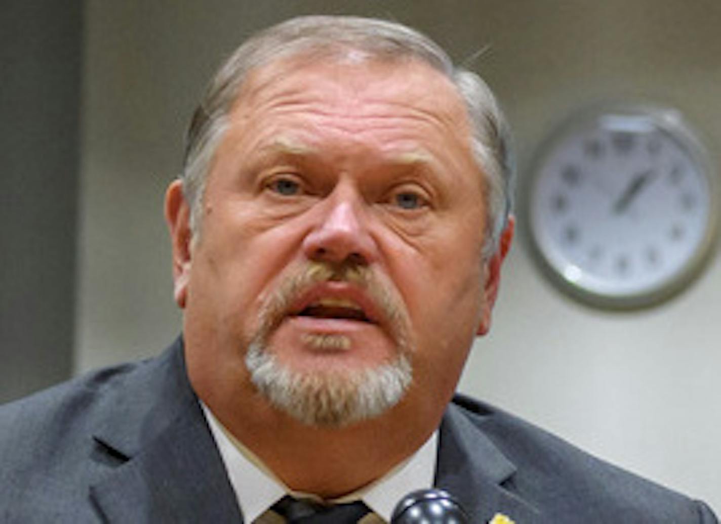 Senate Majority Leader Paul Gazelka stared at Senate Minority Leader Tom Bakk as he talked about his problem with Senate President Michelle Fishbach serving as a Senator and Lt. Governor at the same time. ] GLEN STUBBE &#xa5; glen.stubbe@startribune.com Tuesday, February 13, 2018 Senate Minority Leader Tom Bakk, Senate Majority Leader Paul Gazelka, Governor Mark Dayton, House Speaker Kurt Daudt and House Minority Leader Melissa Hortman all came together for a pre-session preview. The 2018 legisl