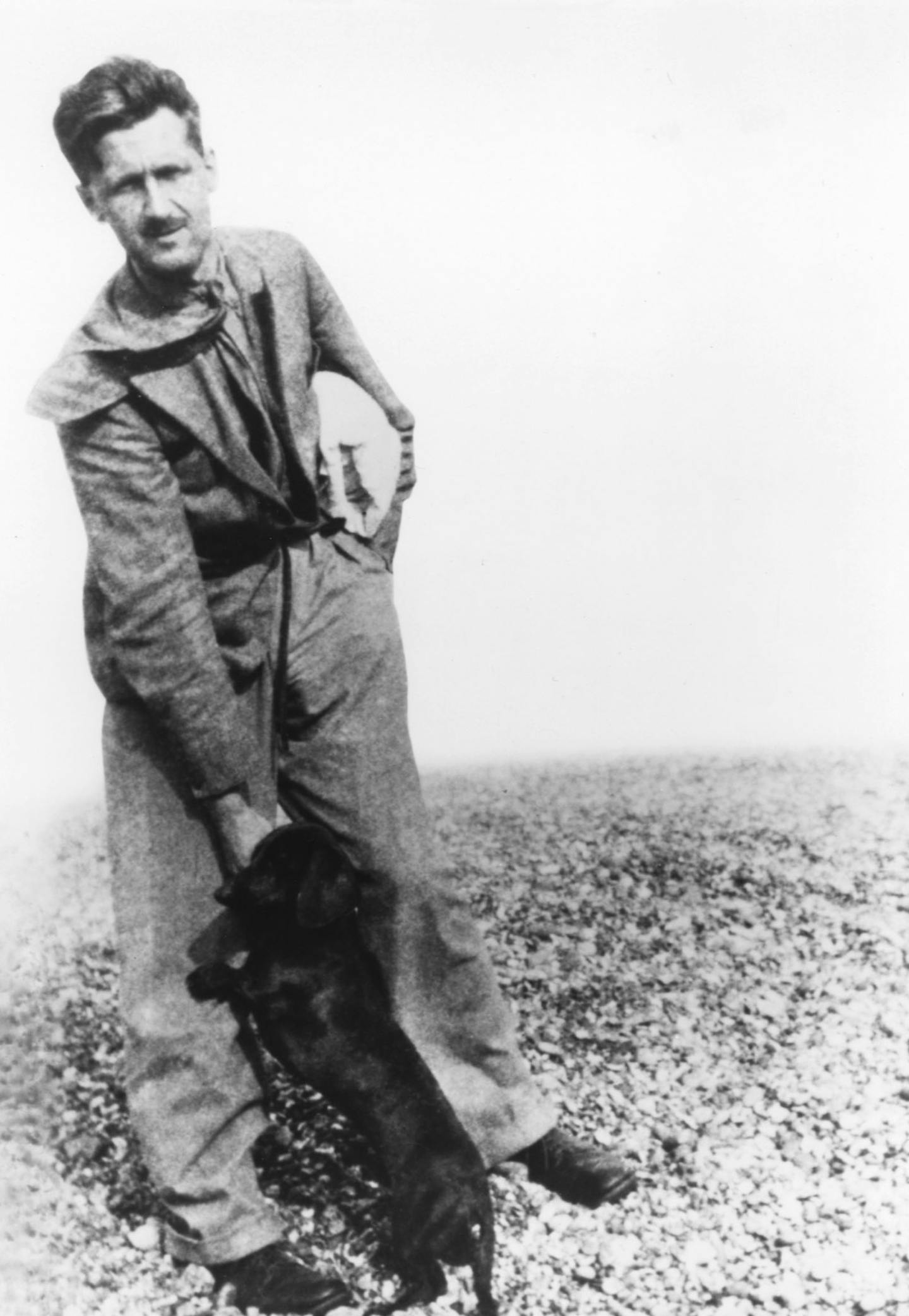 The writer George Orwell at Southwold beach, 1943. Handout file photo.