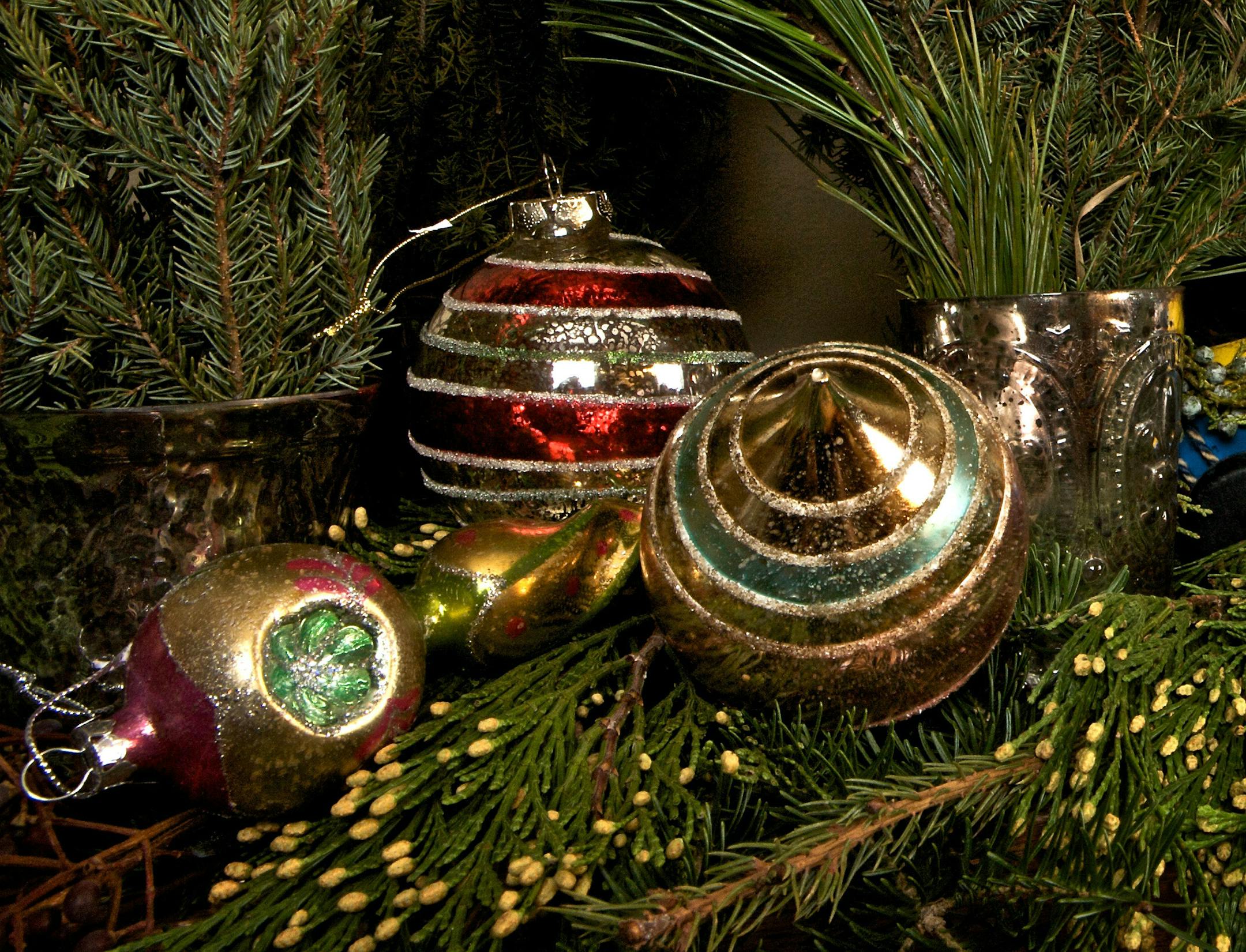 Marsha Hunt loves holiday ornaments with a vintage feel.