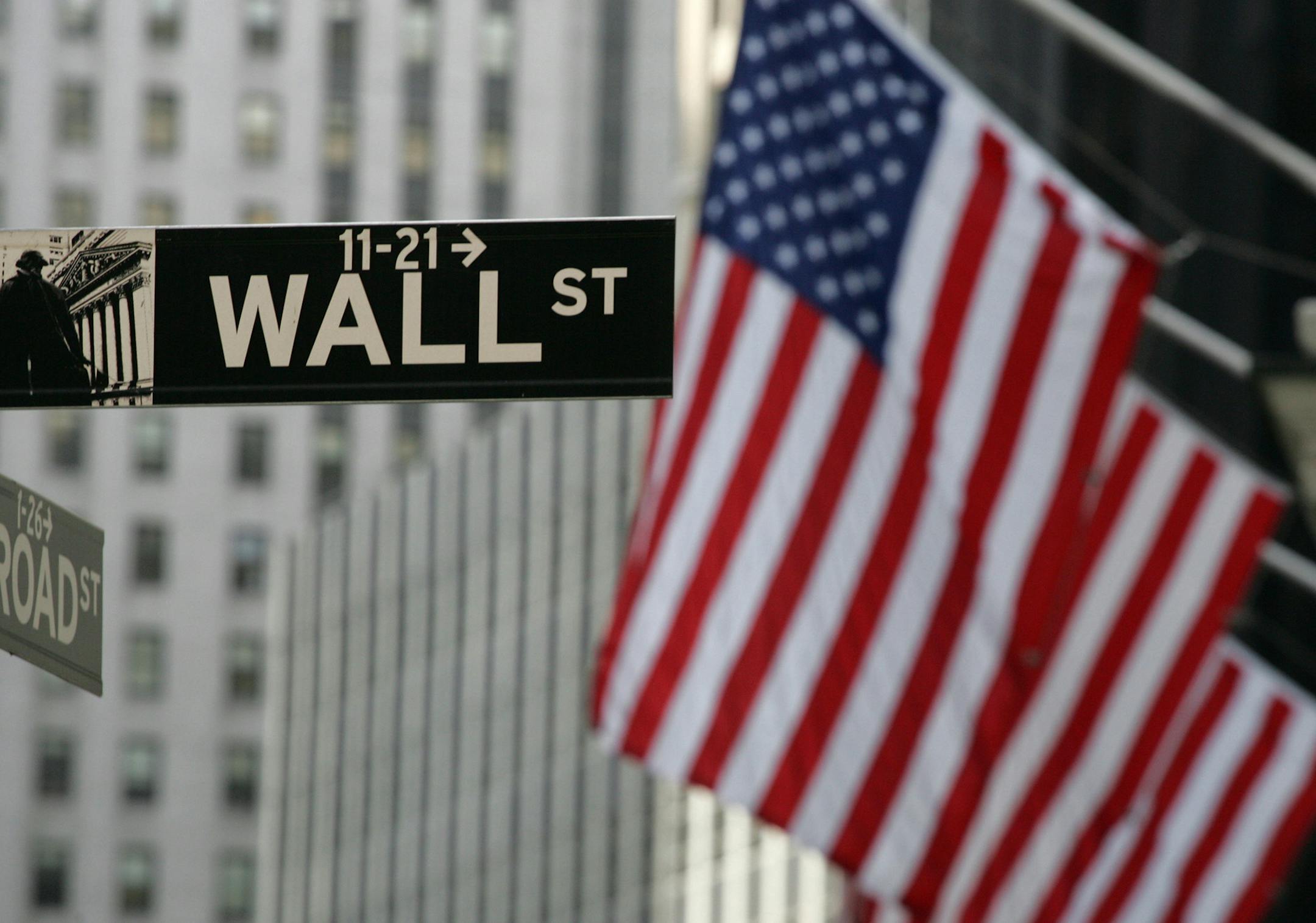 A Wall Street sign is shown Wednesday, Sept. 17, 2008 in New York. World stocks were mostly higher Thursday Sept. 18, 2014 as Scotland voted in an independence referendum that could shake the U.K. economy and markets. (AP Photo/Mark Lennihan) ORG XMIT: MIN2014092517293178