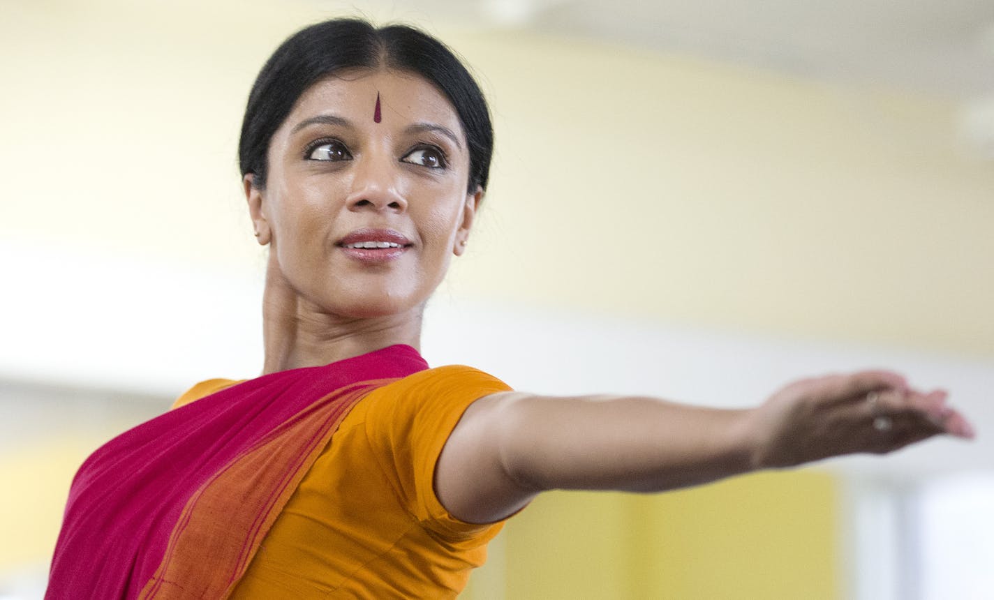 Aparna Ramaswamy rehearsed for her solo show in Minneapolis.