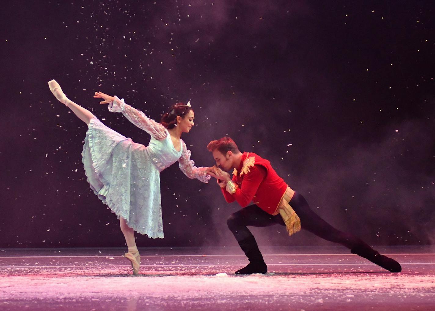 Maylu Pena and Benjamin Olson perform in Continental Ballet's Nutcracker Ballet.