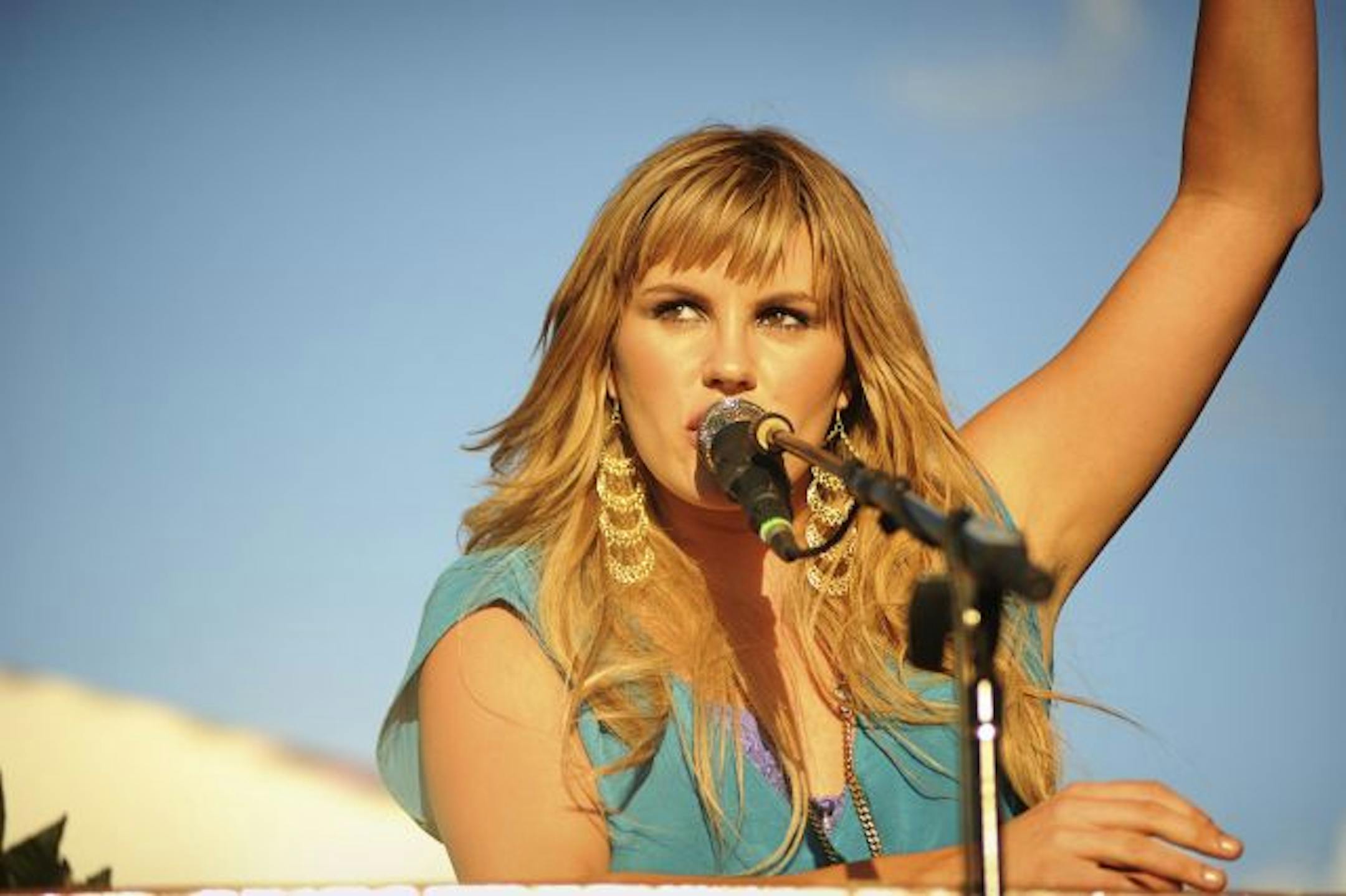 Grace Potter plays with her band The Nocturnals at the Basillica Block party in 2010. Photo by Leslie Plesser.