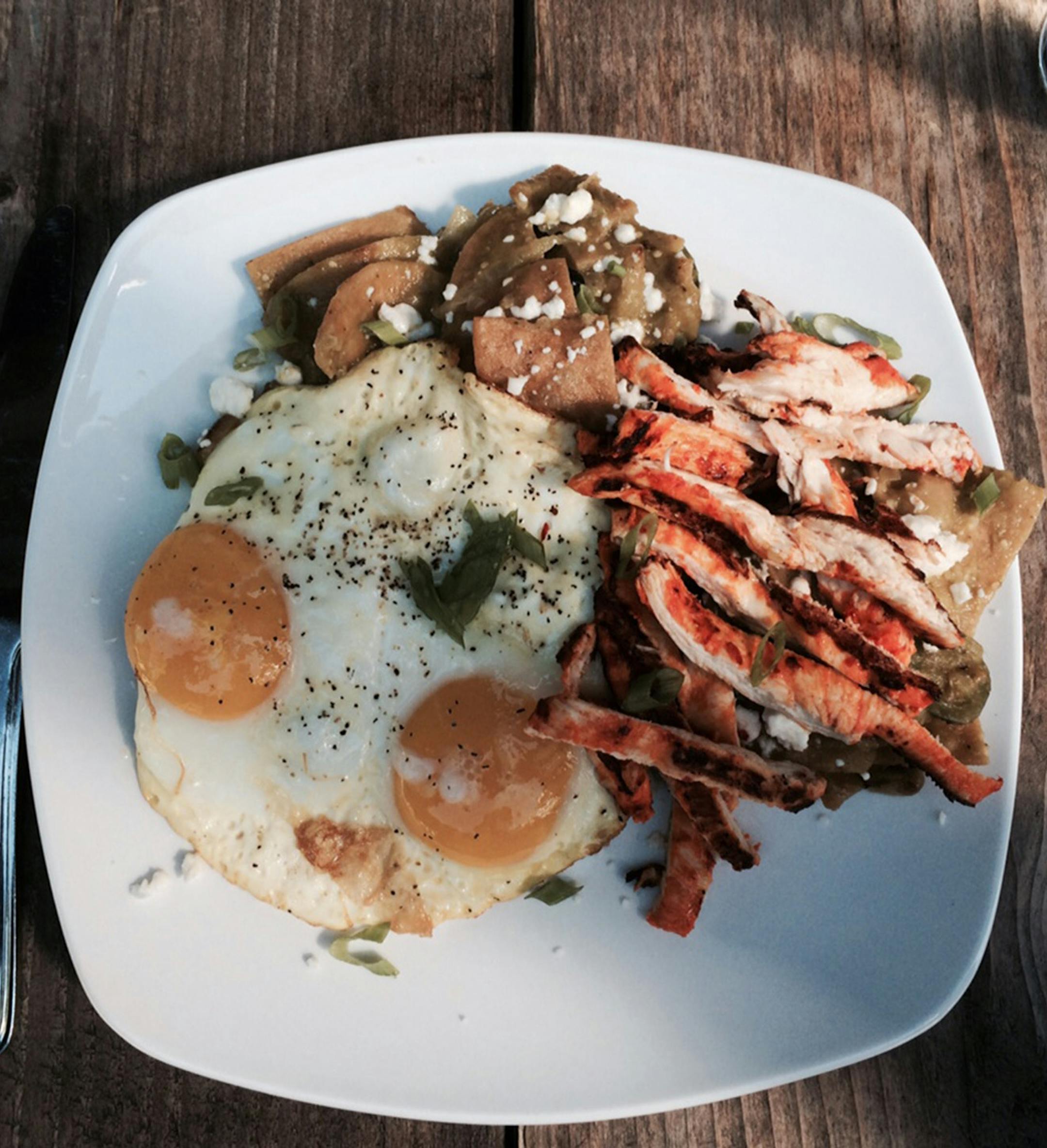 Credit: Rick Nelson Chilaquiles at Sonora Grill