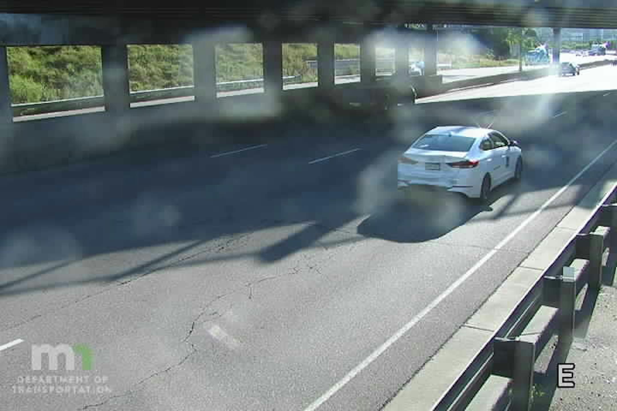 Cracks appear in the pavement on eastbound I-94 near Riverside Avenue in Minneapolis. MnDOT will repave the eastbound lanes this weekend and the westbound lanes Aug. 7 to 9.
