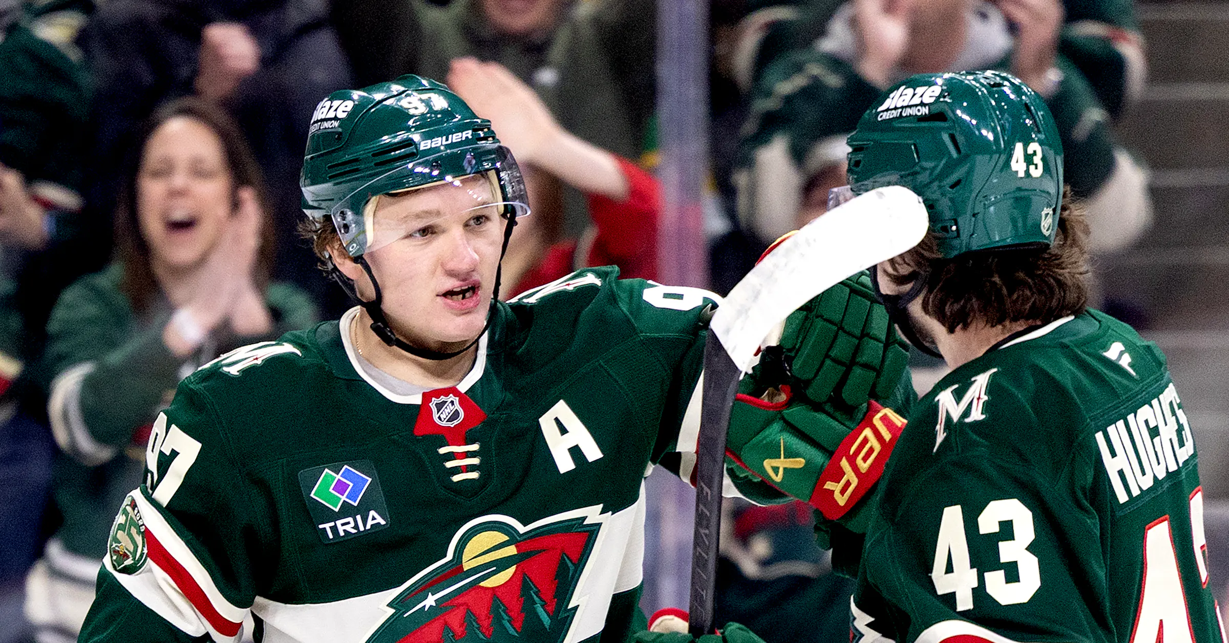 Live: Wild stars, power play spur a 4-1 win over the Bruins in home opener