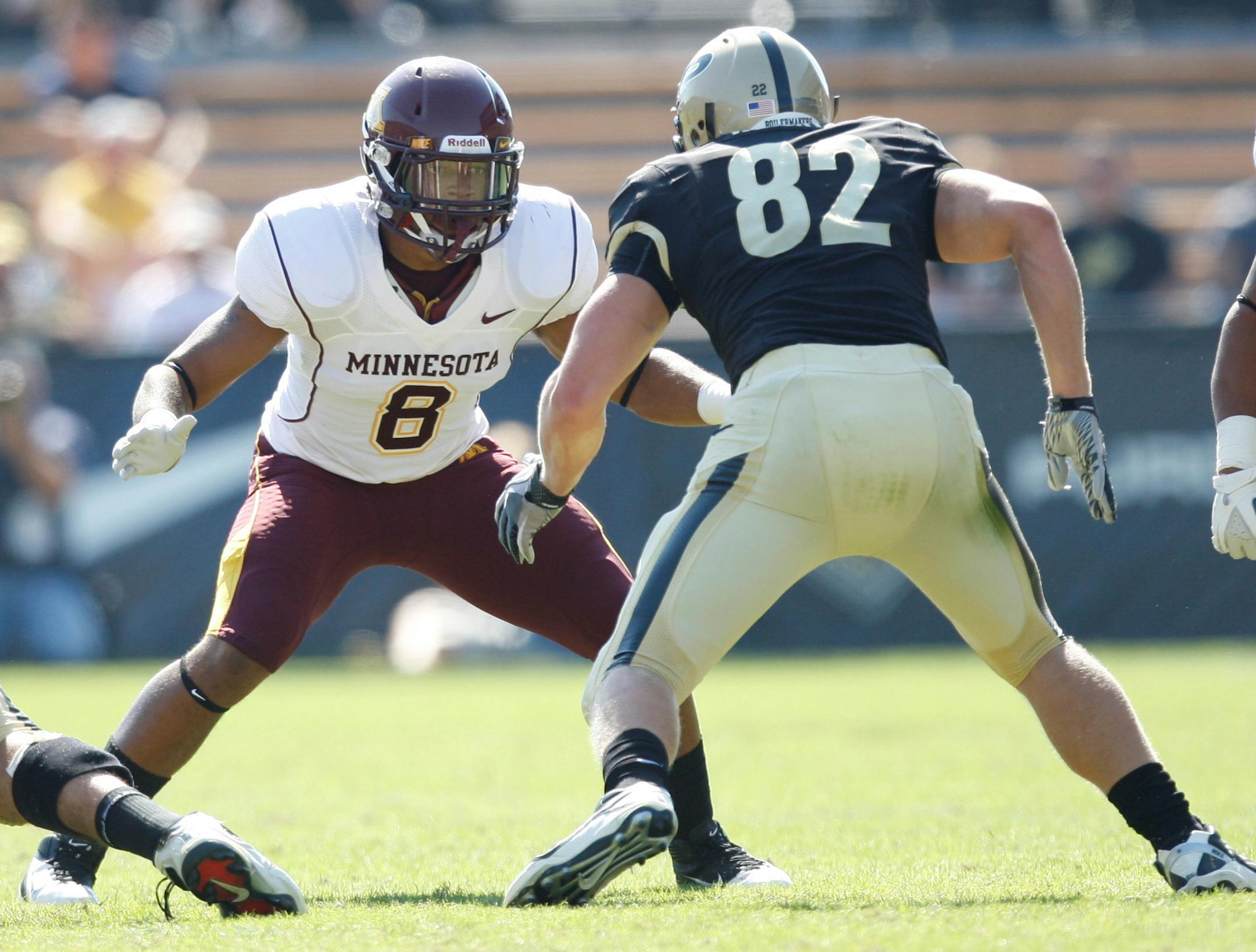 Spencer Reeves, taking on a Purdue player in 2010, has his sights sets on a starting job after spending most of last season as a reserve.
