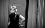 Sen. Kyrsten Sinema, D-Ariz., stands inside an elevator at the Capitol in Washington on April 29, 2021. "There's a difference, it turns out, between b