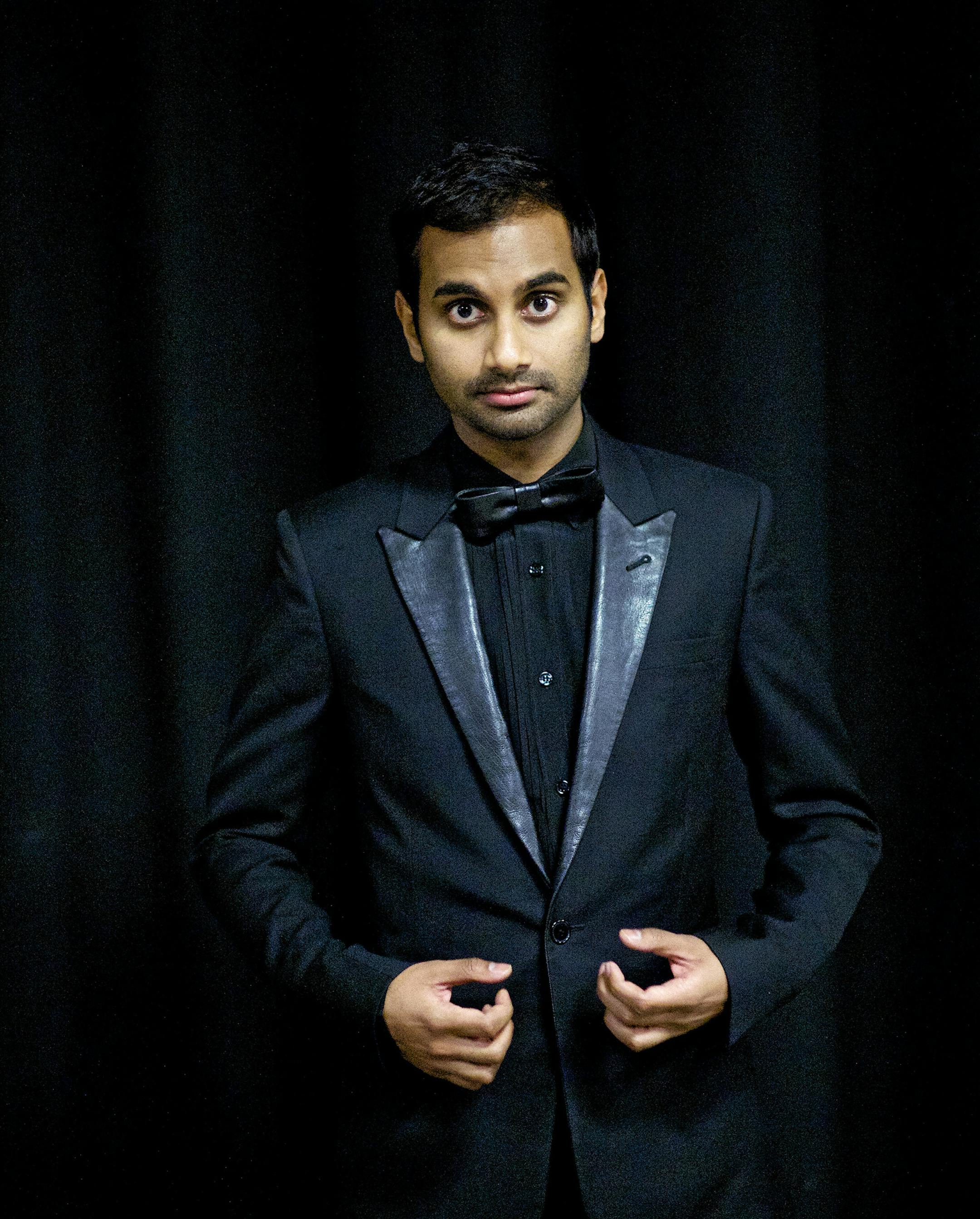 PHOTO MOVED IN ADVANCE AND NOT FOR USE - ONLINE OR IN PRINT - BEFORE NOV.15, 2015. -- FILE -- Comedian Aziz Ansari before a performance in Philadelphia, Sept. 26, 2014. Ansari on Acting, Race and Hollywood, in a column for The New York Times. (Mark Makela/The New York Times)