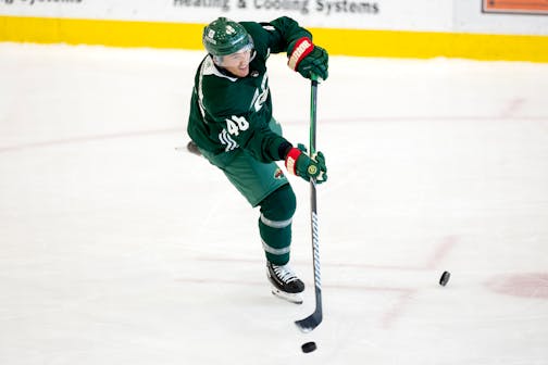 Jared Spurgeon (46) during Minnesota Wild training camp Thursday, September 21, 2023, at TRIA Rink in St. Paul, Minn. ] CARLOS GONZALEZ • carlos.gonzalez@startribune.com