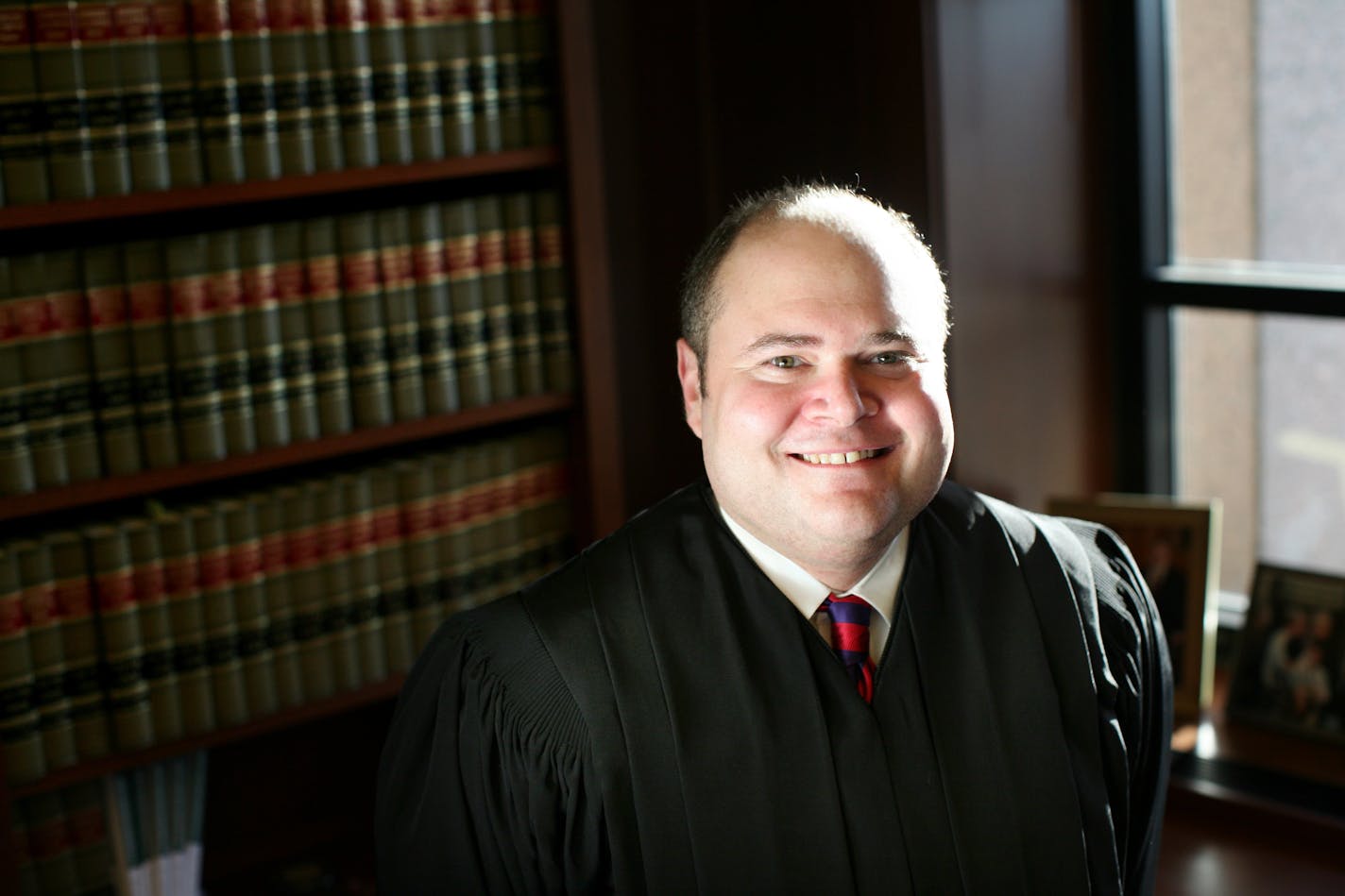 Associate Justice David Stras of the Minnesota Supreme Court. President Trump has nominated him to a seat on the U.S. Eighth Circuit Court of the Appeals. Retired Supreme Court Justices Alan C. Page, Helen M. Meyer and Paul H. Anderson, all of whom worked with Stras, are urging his confirmation.