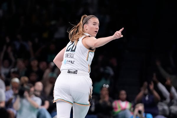 Sabrina Ionescu, seen against the Sky last month in New York, has stepped up for the Liberty in Courtney Vandersloot's absence.