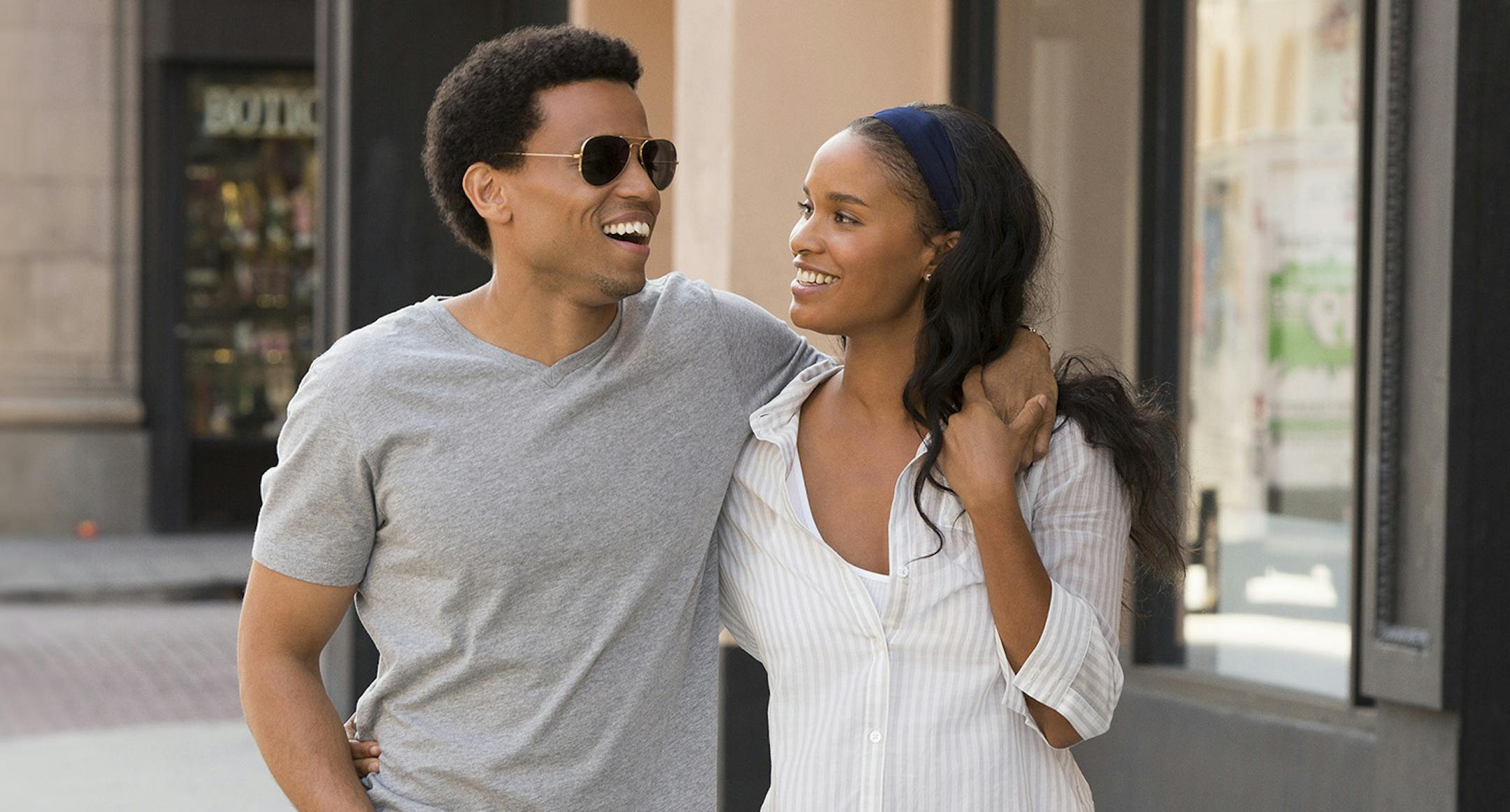 Danny (Michael Ealy) and Debbie (Joy Bryant) walk down the street in Screen Gems' ABOUT LAST NIGHT.