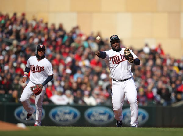 Twins third baseman Miguel Sano threw out Mariners first baseman Ryon Healy for the final out of the first inning.
