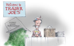 Editorial cartoon: Dick Wright on student loan forgiveness