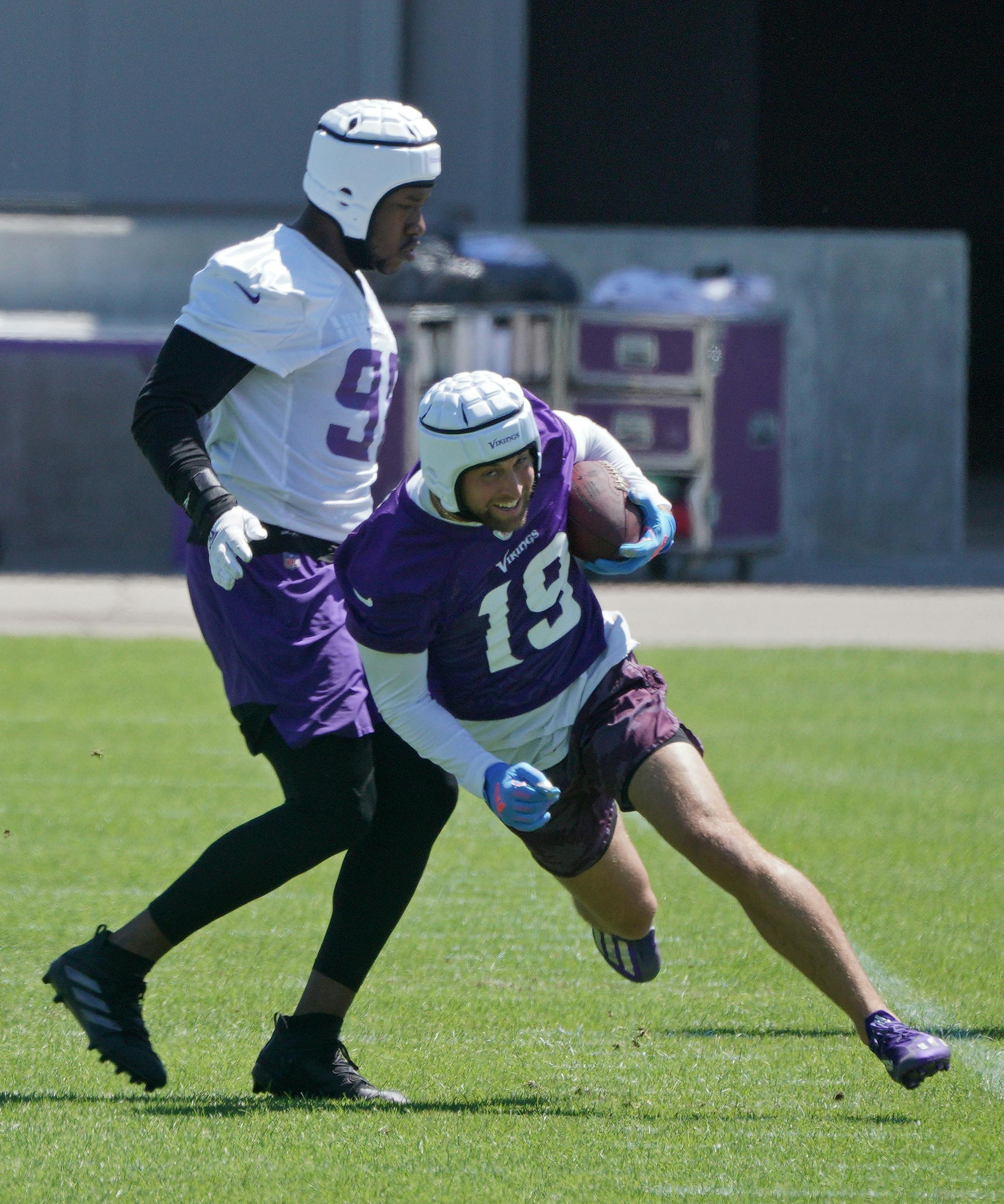 Vikings began OTA's at TCO Performance Center. Wide receiver Adam Thielen.