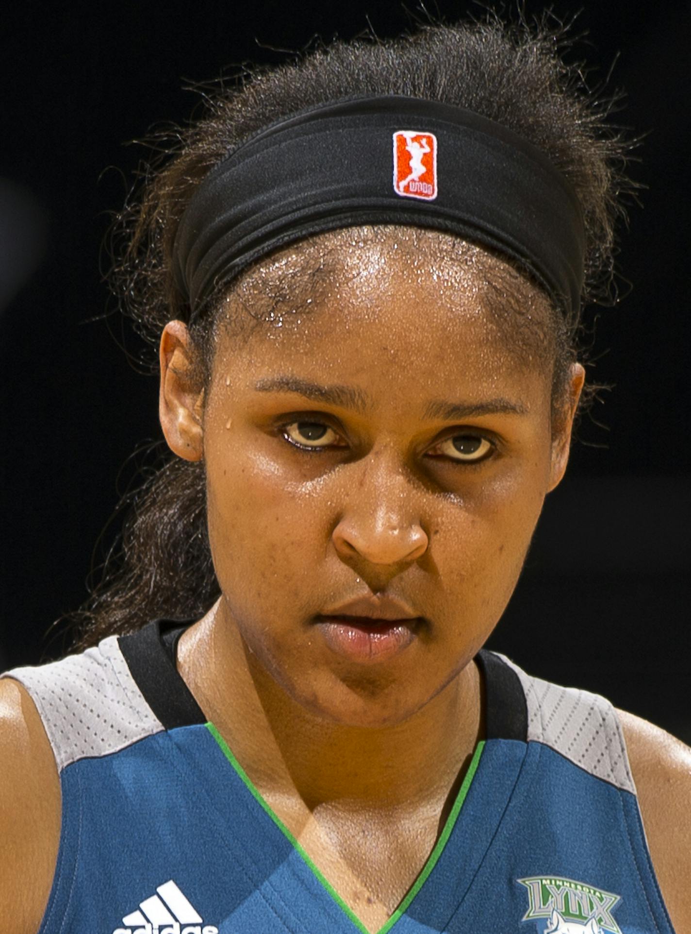 Minnesota Lynx forward Maya Moore (23) looked on with intensity as the Lynx trailed the Los Angeles Sparks in the fourth quarter. ] (AARON LAVINSKY/STAR TRIBUNE) aaron.lavinsky@startribune.com The Minnesota Lynx play the Los Angeles Sparks on Friday, June 24, 2016 at Target center in Minneapolis, Minn.