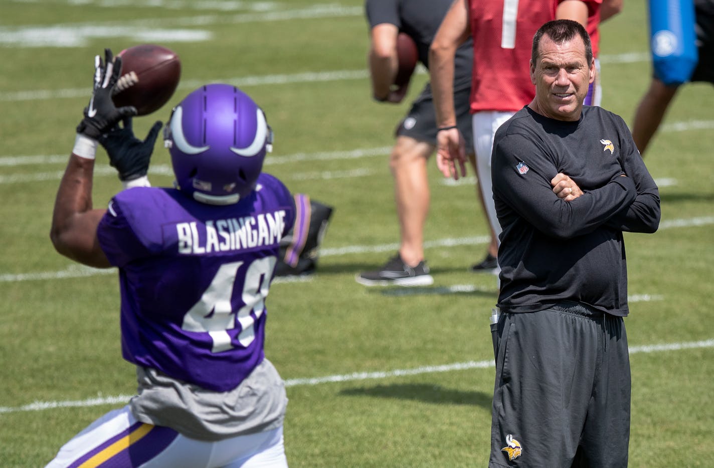 Minnesota Vikings assistant head coach and offensive advisor Gary Kubiak. ] CARLOS GONZALEZ • cgonzalez@startribune.com – Eagan, MN – August 6, 2019, TCO Performance Center, NFL, Minnesota Vikings Training Camp,