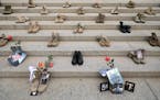 Twenty sets of boots were placed on the steps of the Minnesota Capitol in April to shed light on suicide deaths of military members.