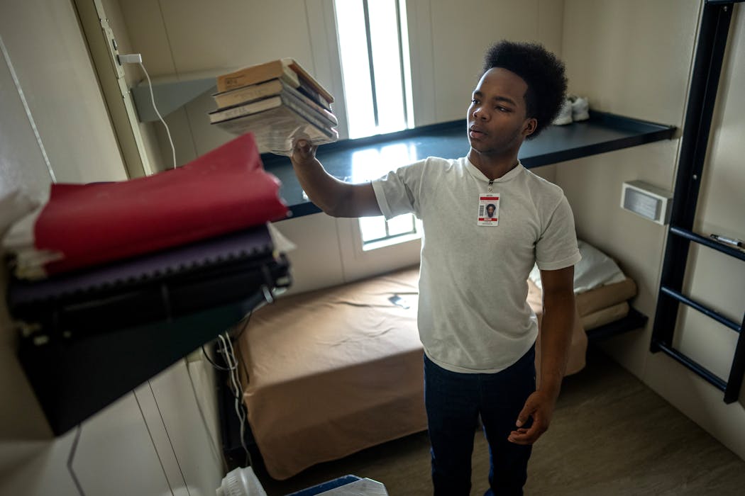 Carlos Dickerson, 16, has spent the last two years at the Minnesota Correctional Facility in Lino Lakes, Minn.