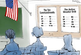Editorial cartoon: Bill Bramhall on the Ten Commandments