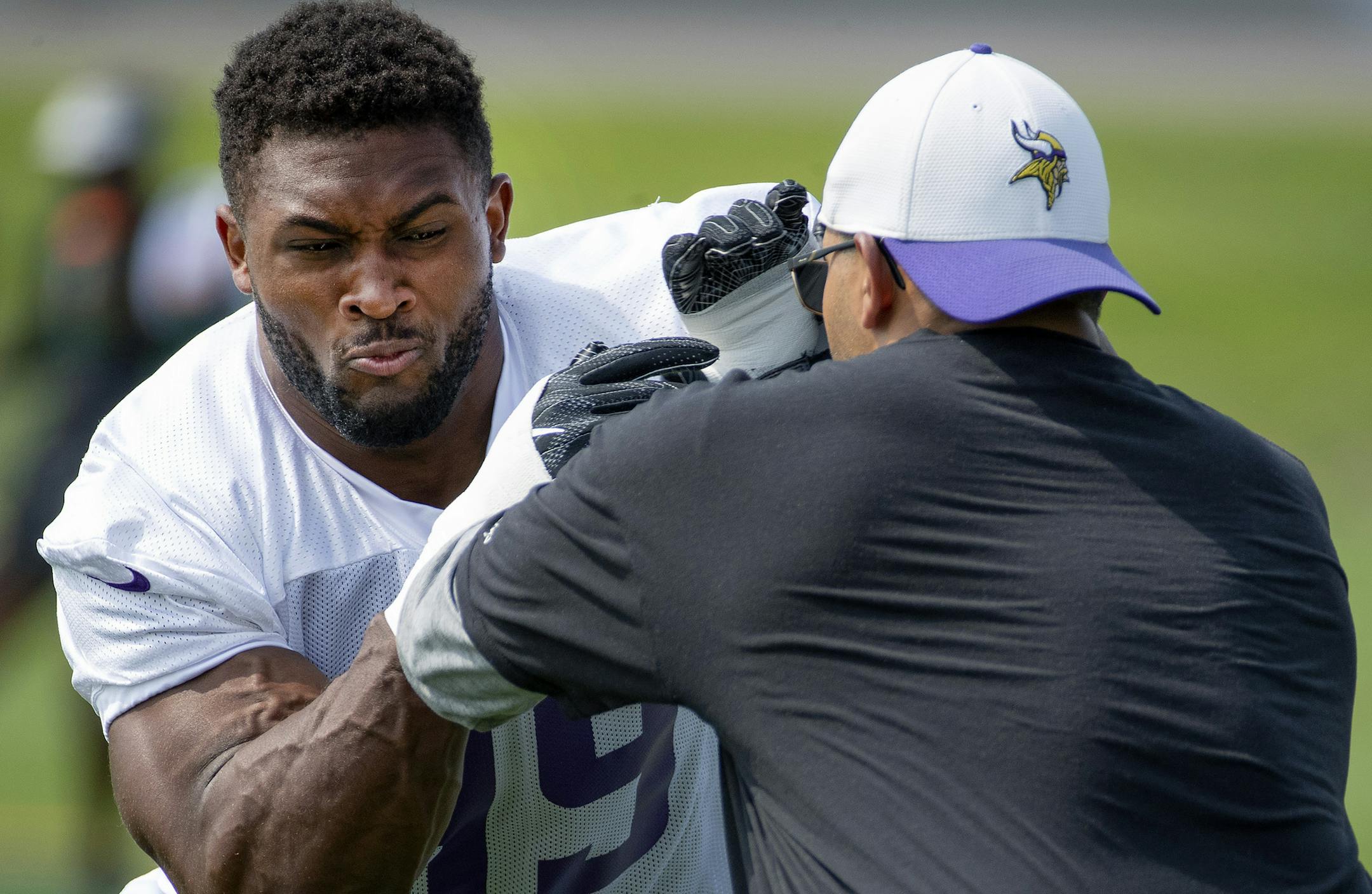 Minnesota Vikings defensive lineman Danielle Hunter (99). ] CARLOS GONZALEZ ï cgonzalez@startribune.com ñ August 14, 2018, Eagan, MN, Twin Cities Orthopedics Performance Center, Minnesota Vikings Training Camp,