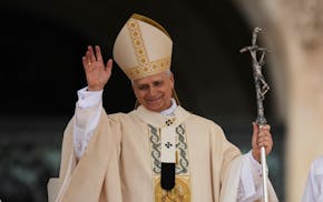 Pope Leo XIV holds Mass during the formal inauguration of his pontificate in St. Peter's Square attended by heads of state, royalty and ordinary faith