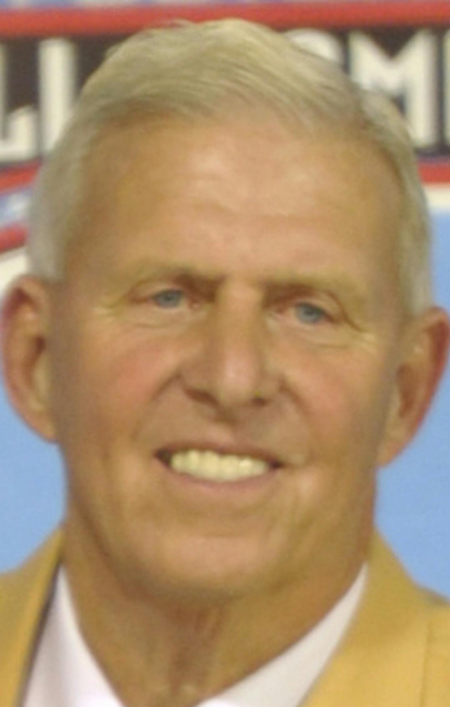 Inductee Bill Parcells poses with his bust during the induction ceremony at the Pro Football Hall of Fame Saturday, Aug. 3, 2013, in Canton, Ohio. (AP Photo/David Richard) ORG XMIT: _DSC3784.jpg