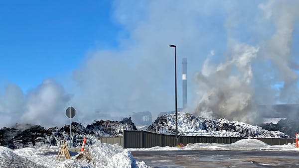 The massive fire at Northern Metal Recycling in Becker, in February 2020.