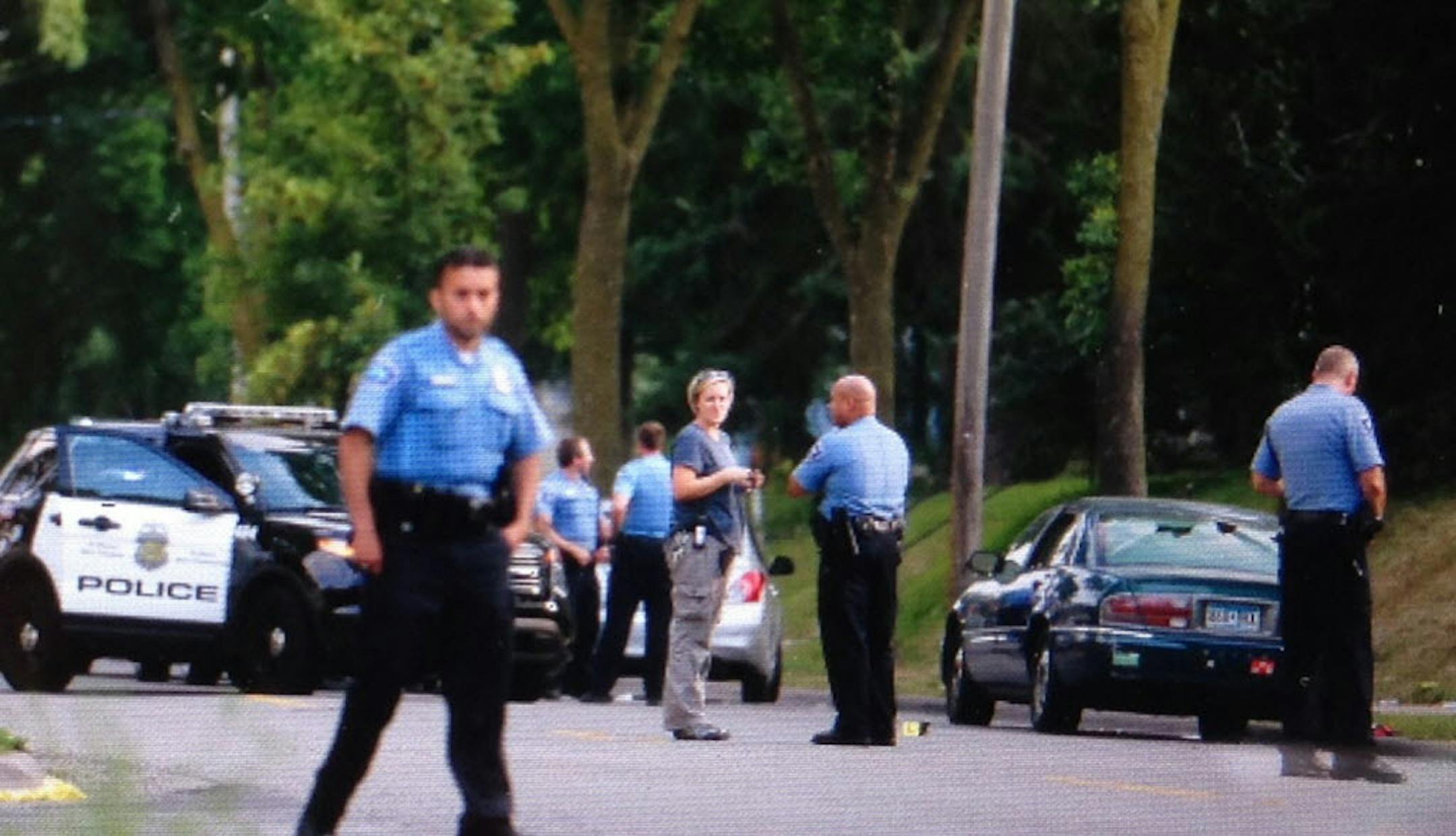 Scene of a shooting Tuesday evening in North Minneapolis.