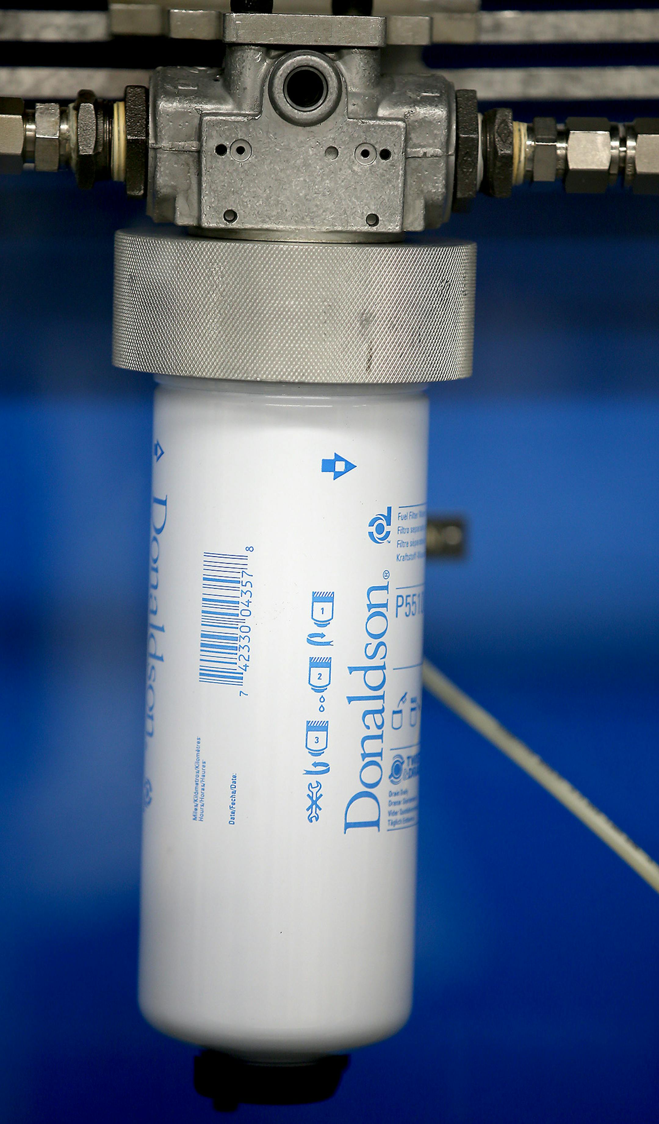 An example of a filter placed at Donaldson Company Wednesday, October 22, 104 in Bloomington, MN. ] (ELIZABETH FLORES/STAR TRIBUNE) ELIZABETH FLORES • eflores@startribune.com