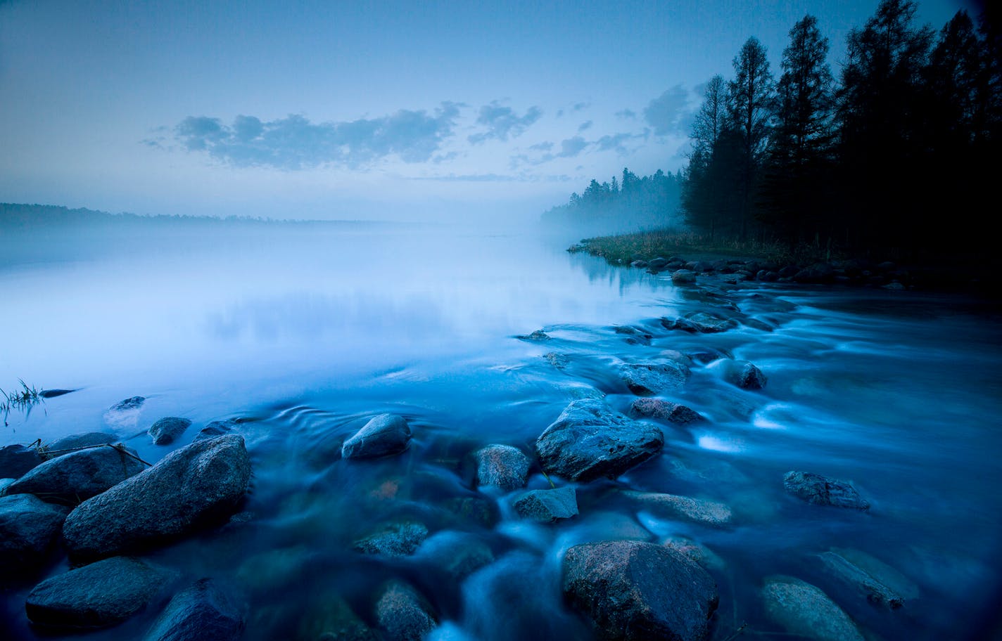 As dawn breaks in Itasca State Park, blue light bathes the Mississippi River headwaters as it begins it's journey to the Gulf of Mexico.] BRIAN PETERSON � brian.peterson@startribune.com Itasca State Park, MN 08/18/14 ORG XMIT: MIN1408181218517257 ORG XMIT: MIN1408310914570832 ORG XMIT: MIN1409121847290692 ORG XMIT: MIN1503061402480754