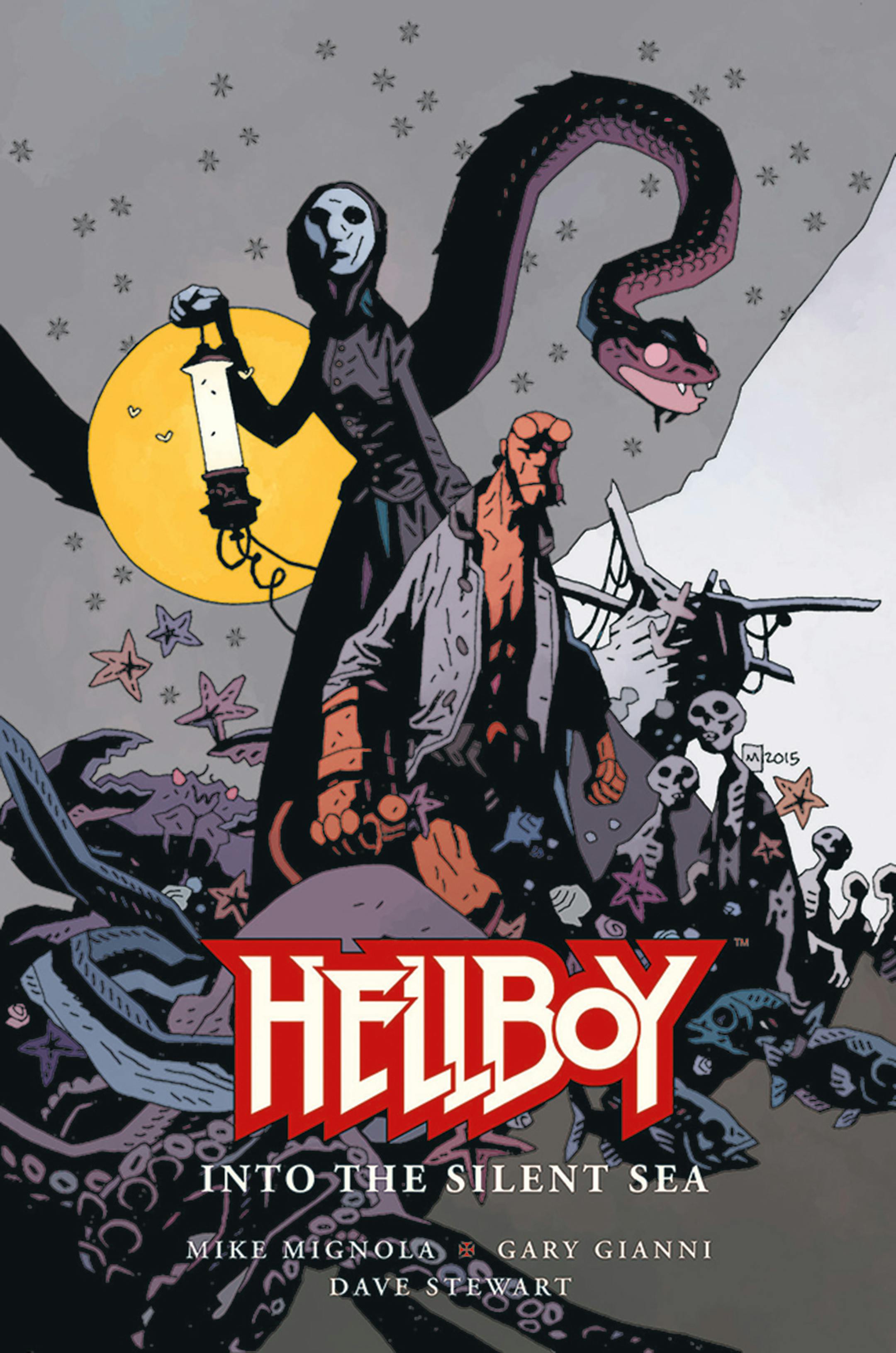 Cover to "Hellboy: Into the Silent Sea." Art by Mike Mignola. (Dark Horse Comics) ORG XMIT: 1200859