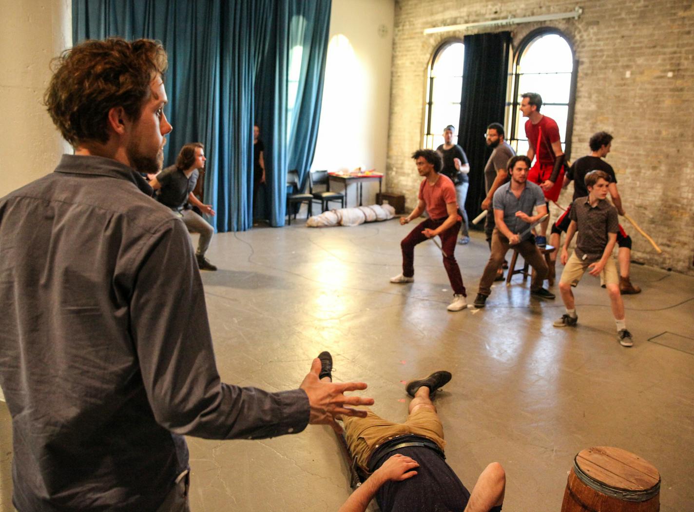 Director Tyler Michaels led a rehearsal last weekend of &#x201c;The Boy and Robin Hood,&#x201d; the debut production of his new troupe Trademark Theater. Opening night is next Saturday at the Ritz Theater.