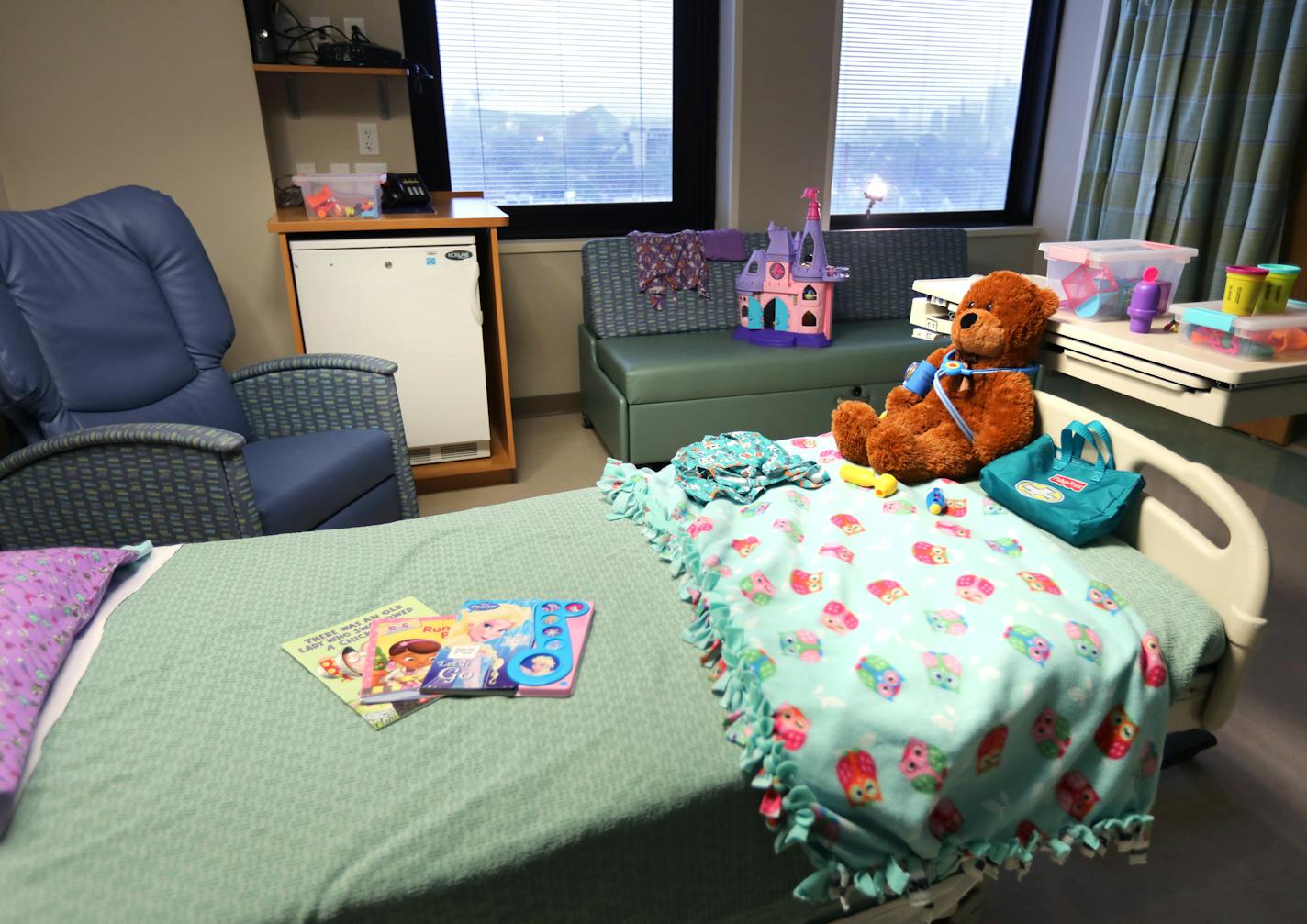 A patient's room at Children's Minnesota Hospital is shown in this 2017 photo. (Staff photo by BRIAN PETERSON) ORG XMIT: MIN1705011656384337