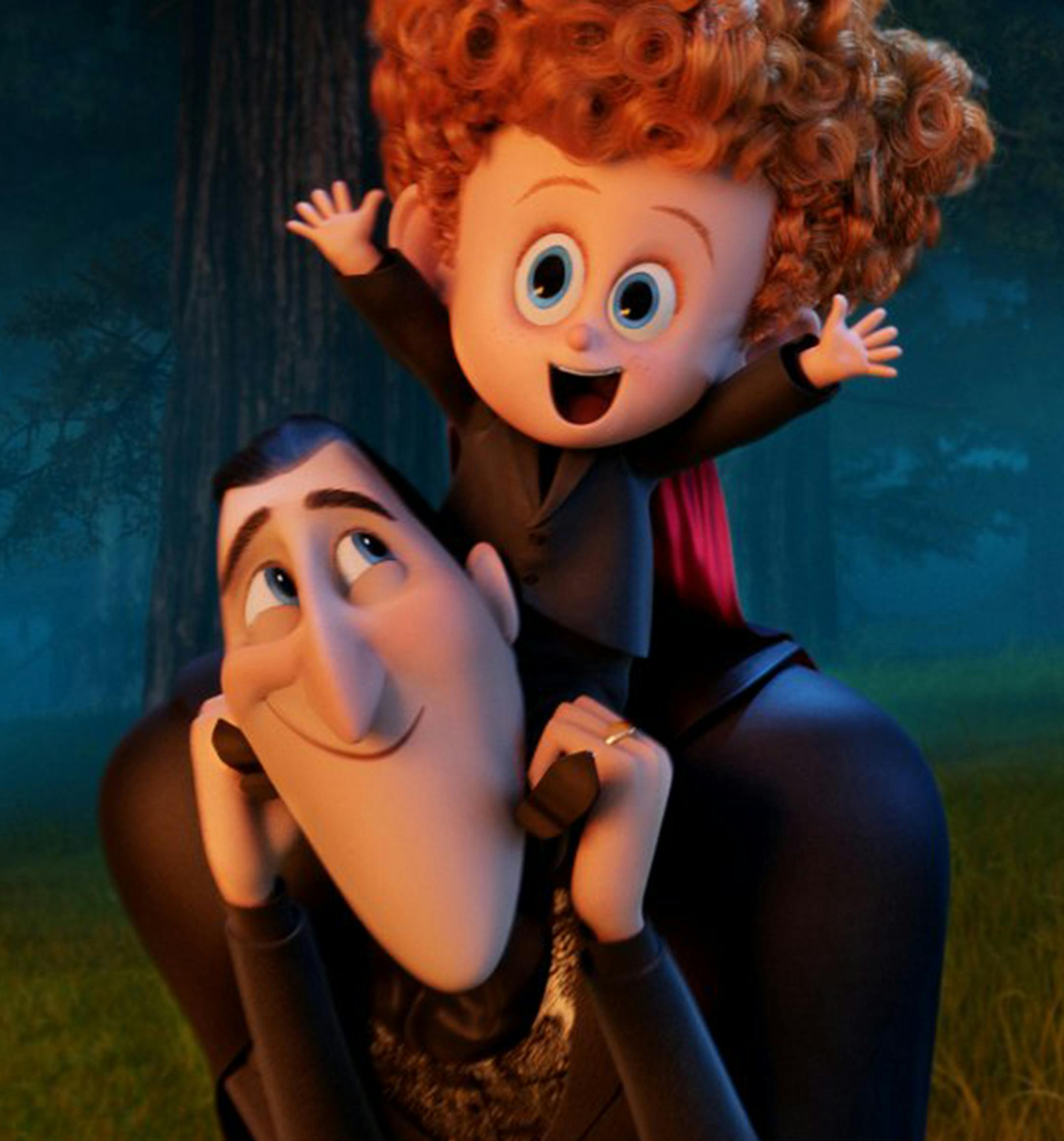Dracula (voiced by Adam Sandler) and Jonathan (voiced by Andy Samberg) in "Hotel Transylvania 2." (Photo courtesy Sony Pictures Animation/TNS) ORG XMIT: 1174004