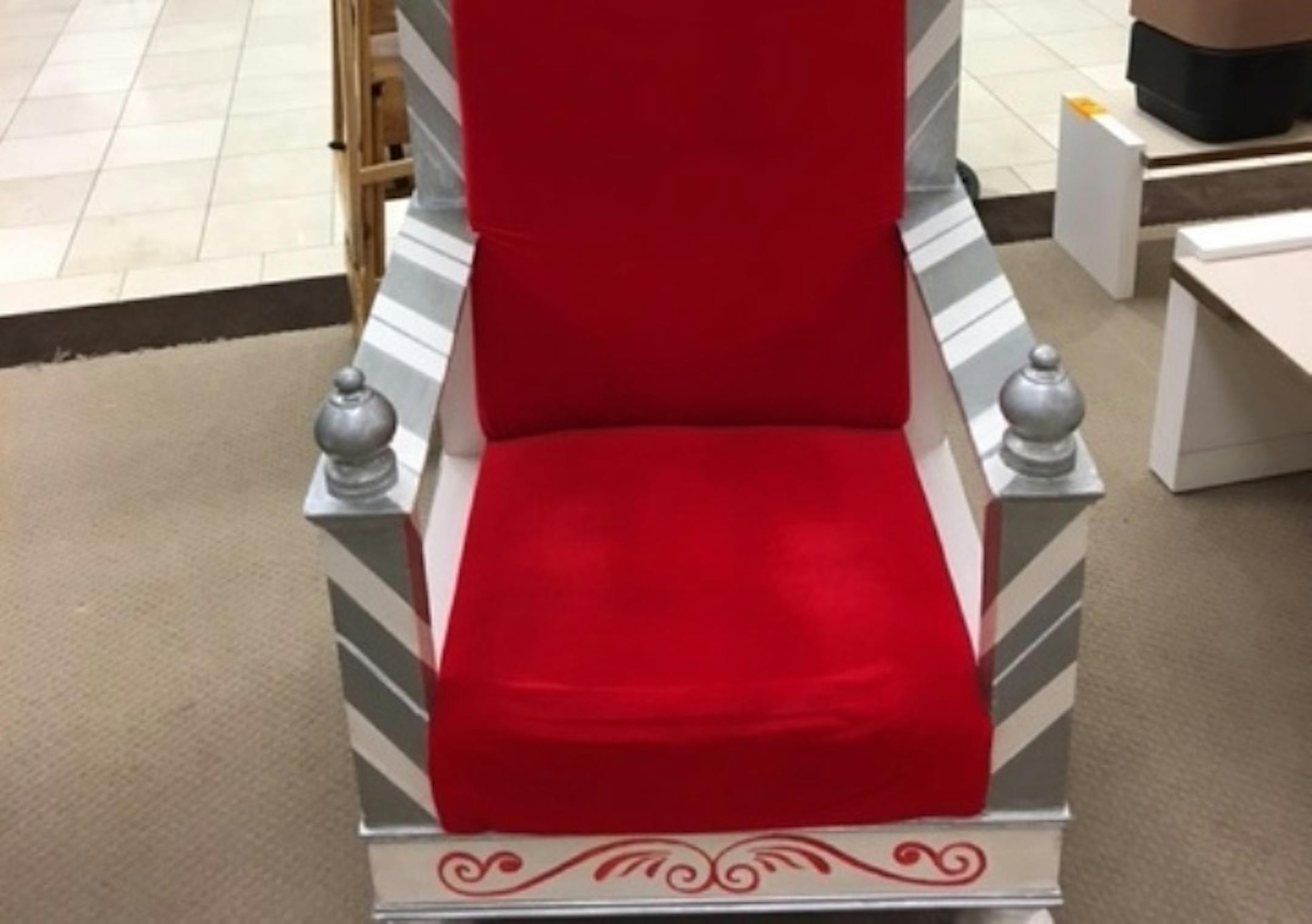 Santa's chair is going for $300 at Macy's.