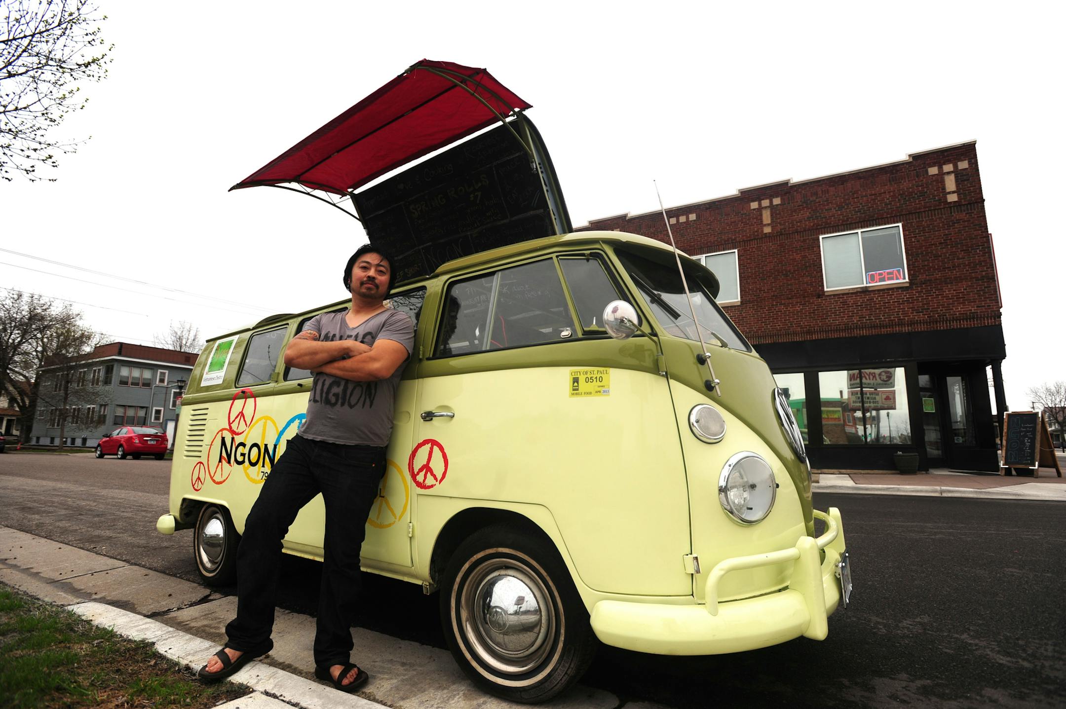 Hai Truong with the Ngon food truck.