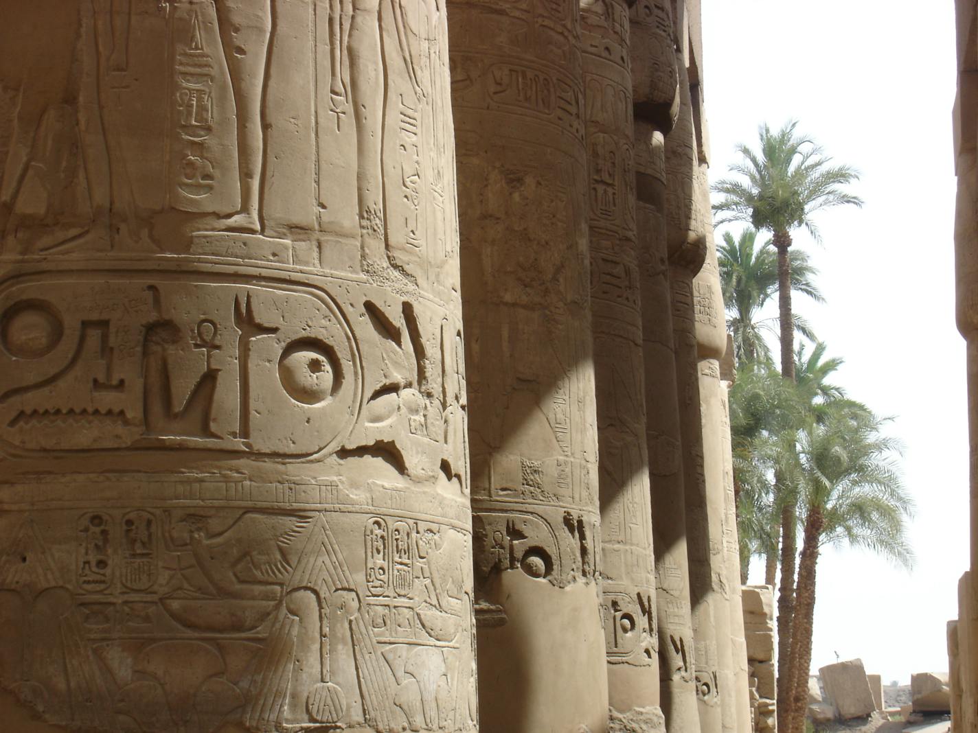 Columns at the Karnak Temple.