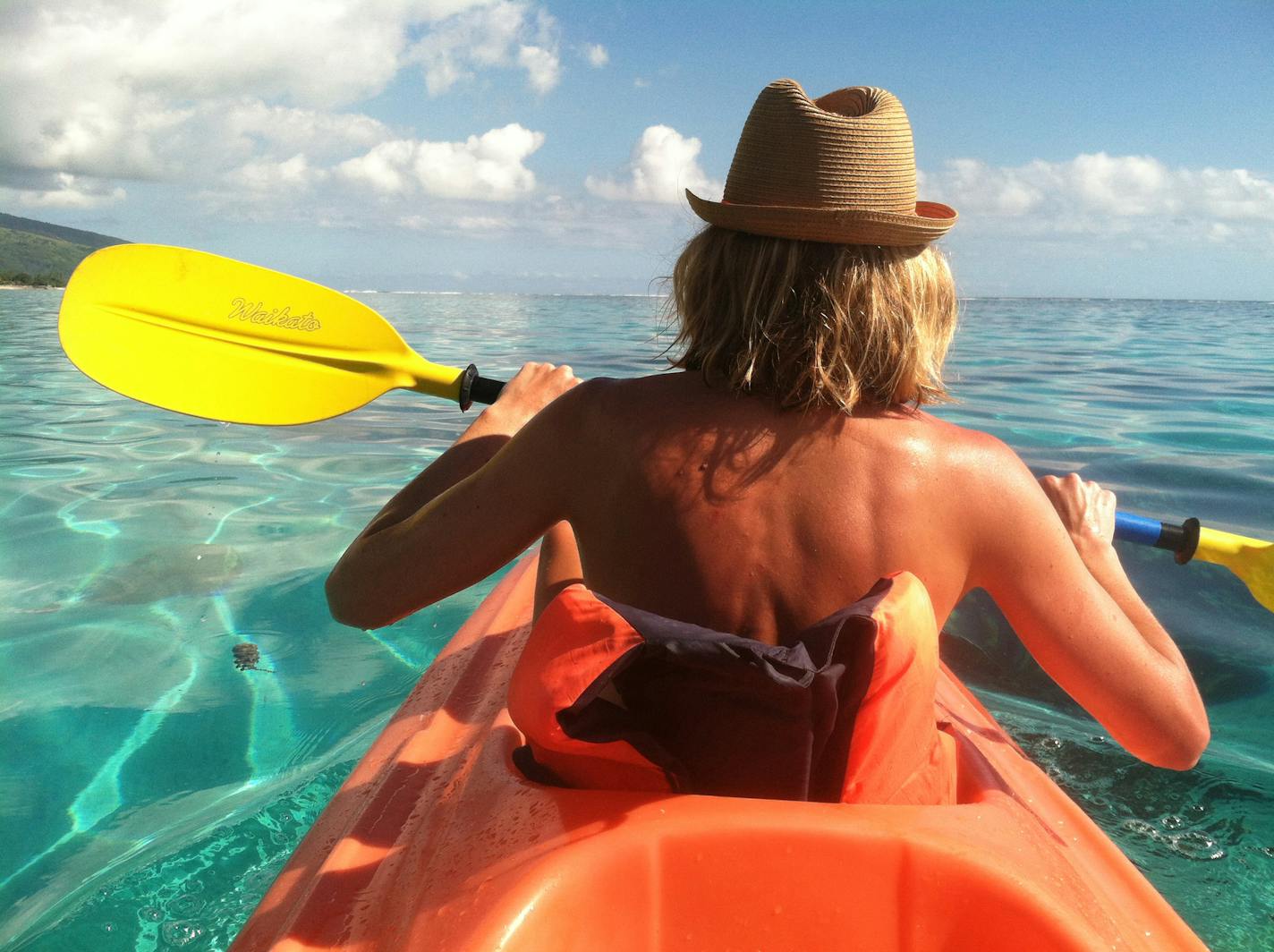 Adam Belz Tahiti travel story, The lagoon off the west coast of Tahiti is calm near Puna&#x201a;&#xc4;&#xf4;auia, where people kayak, canoe and paddleboard.