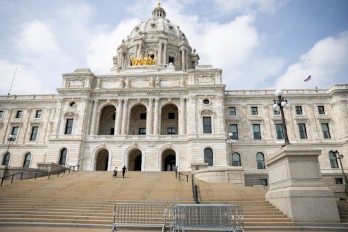Outside the Minnesota State Capitol in St. Paul, Minn. on Sunday, June 15, 2025.
